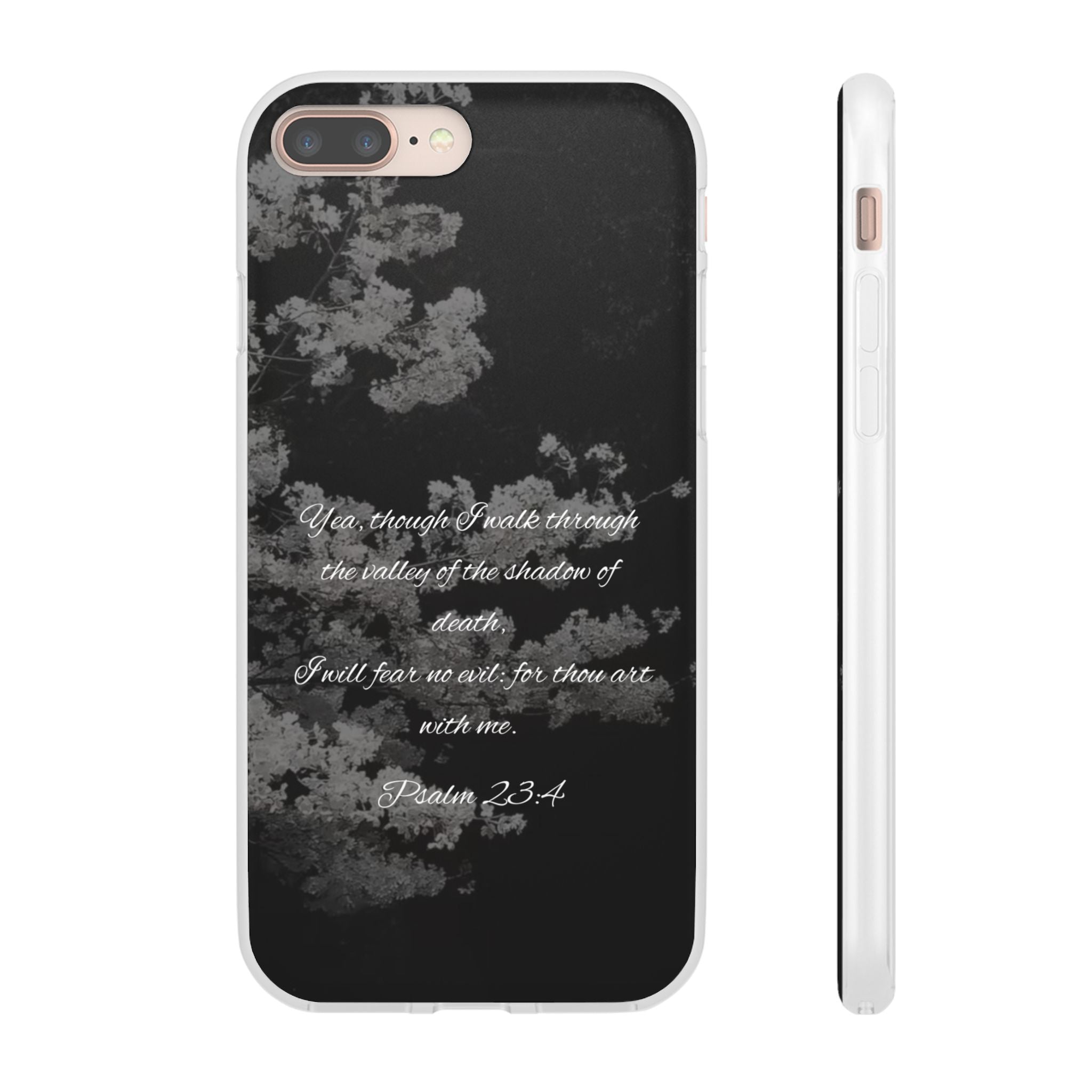 Phone Case — Psalm 23:4 Black Cloudy Faith Design