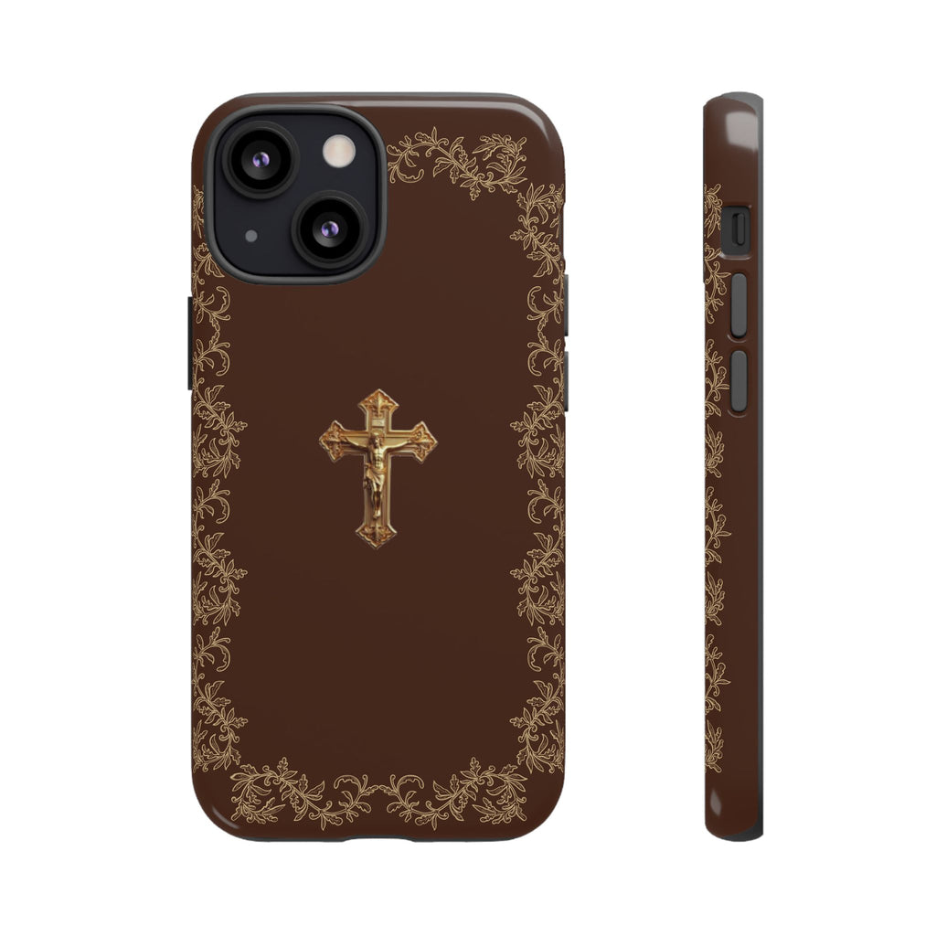 Gold Cross Bible - Christian Tough Phone Case