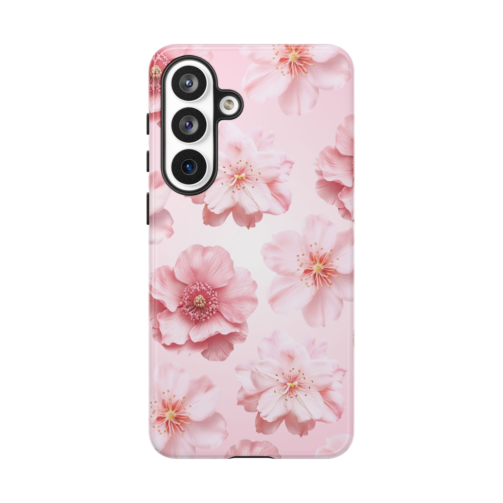 Pink Floral Tough Phone Case — Protective Sakura Blossom Design