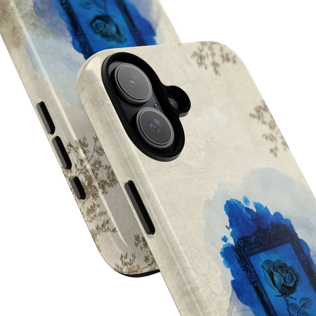 Vintage Blue Rose Phone Case – "Lost in Time" Protective Cover