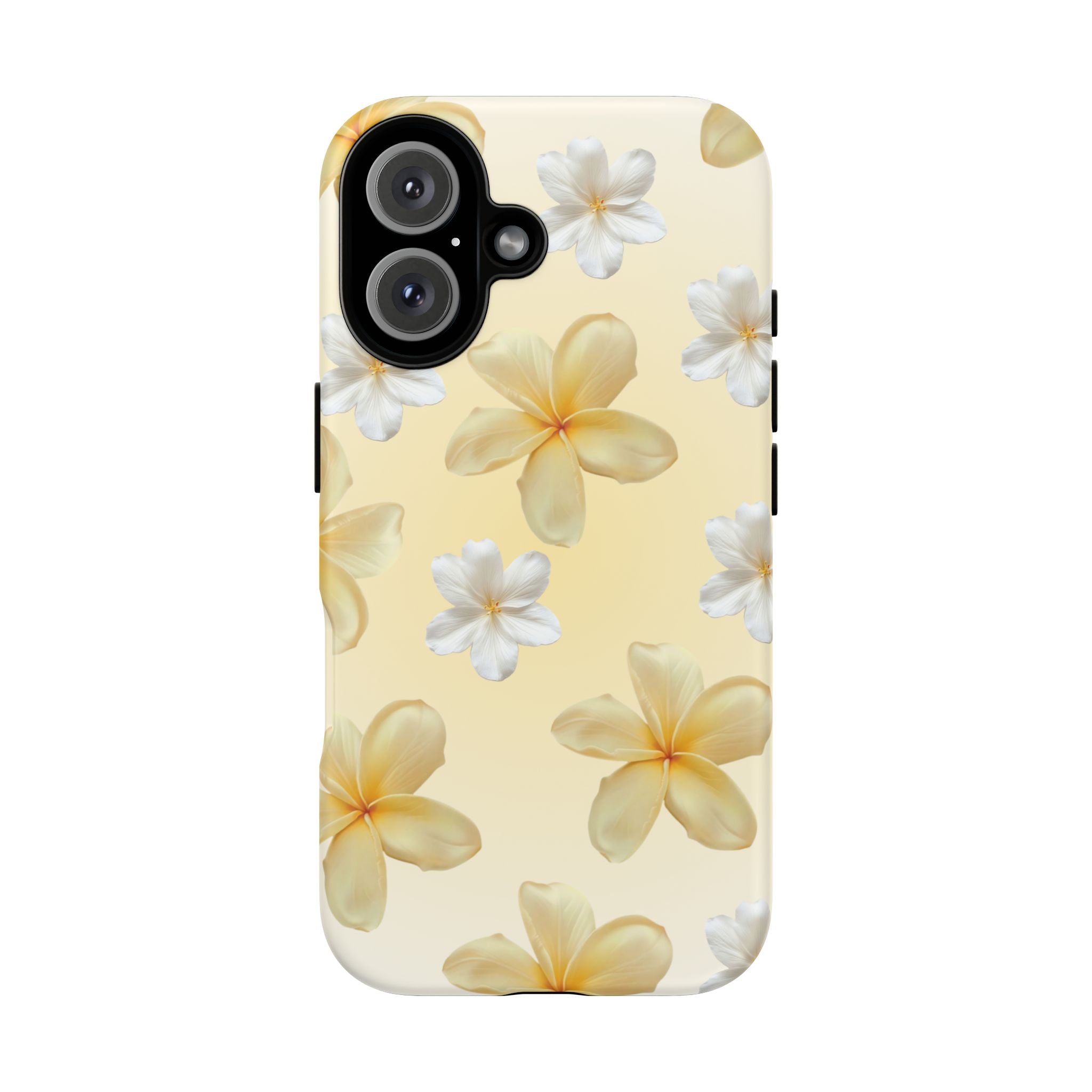 Plumeria Floral Tough Phone Case — Yellow Tropical Protection