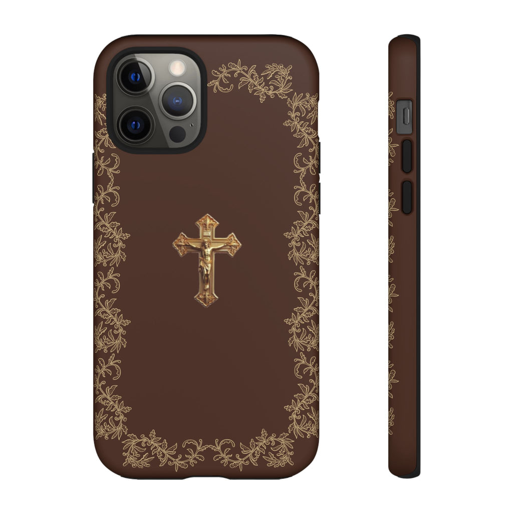 Gold Cross Bible - Christian Tough Phone Case