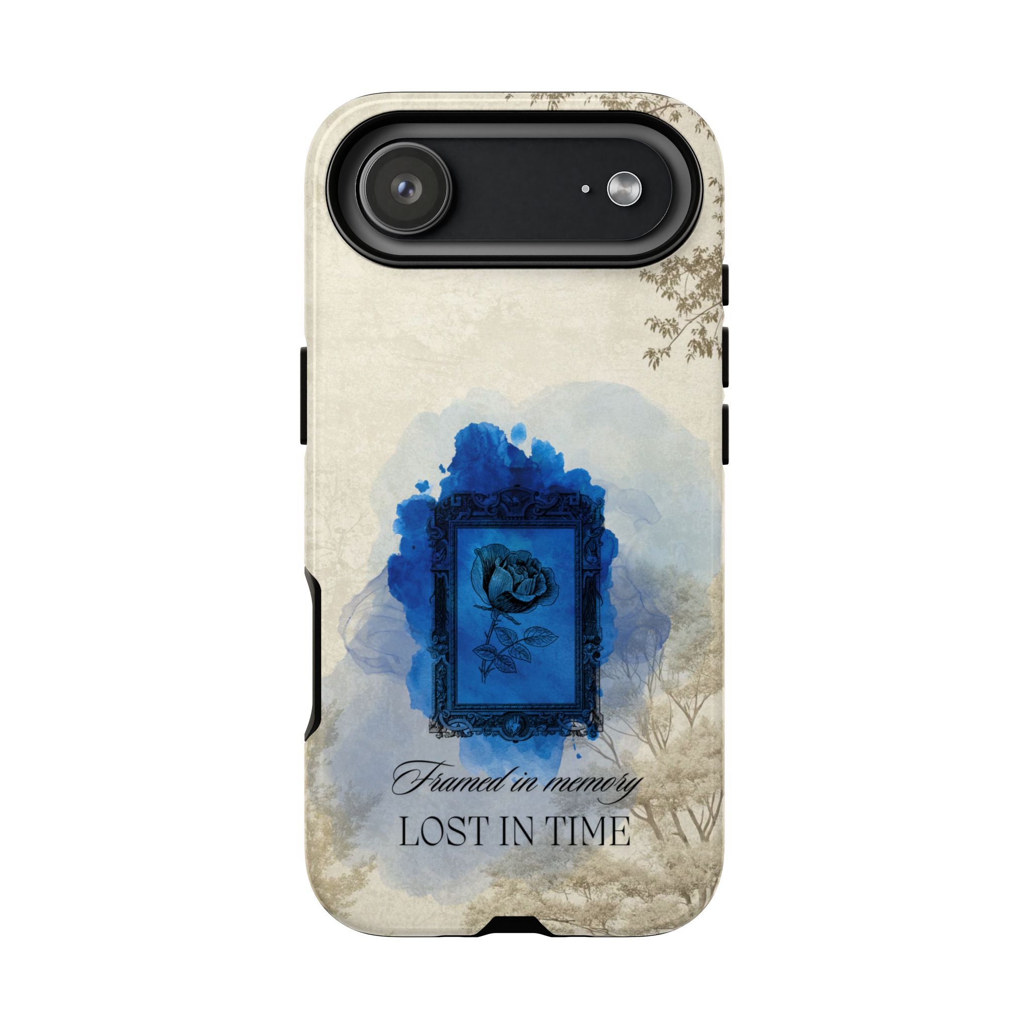 Vintage Blue Rose Phone Case – "Lost in Time" Protective Cover