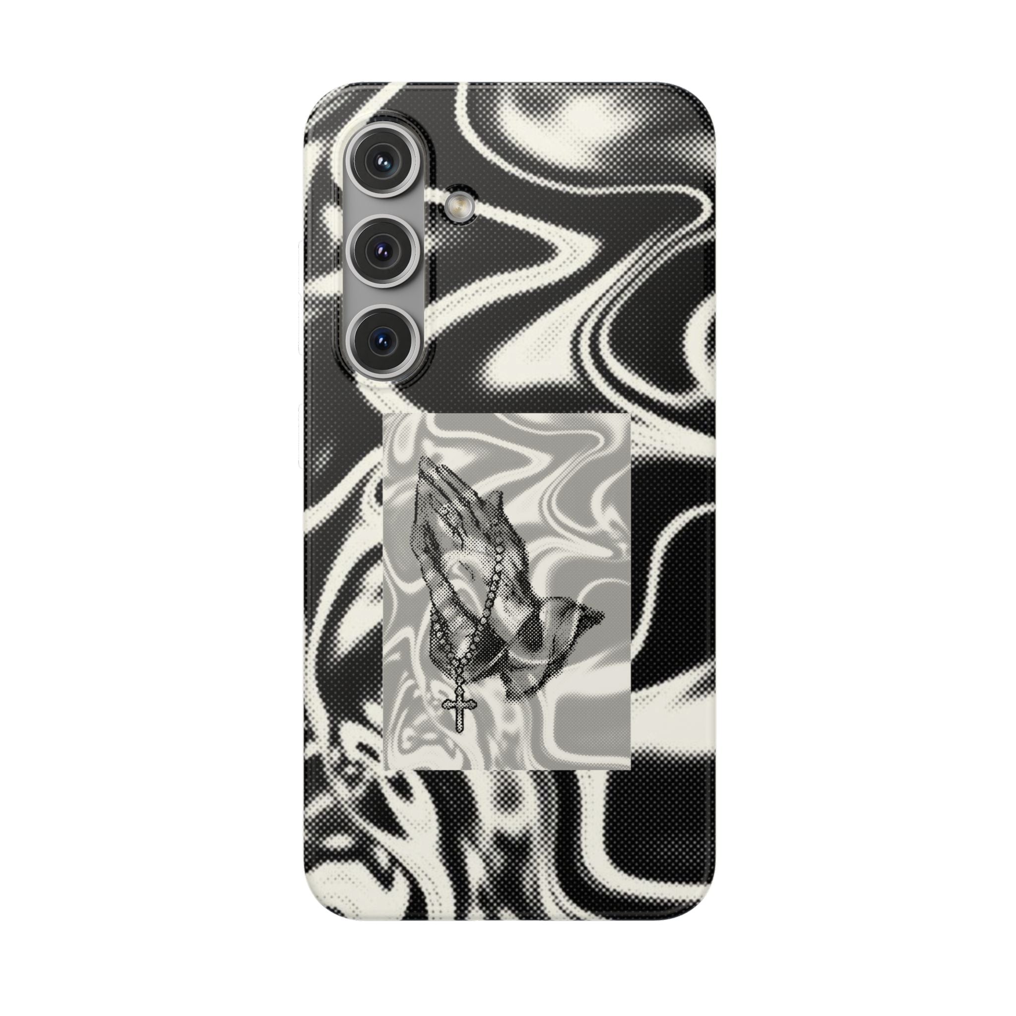 Praying Hands Black & White Phone Case