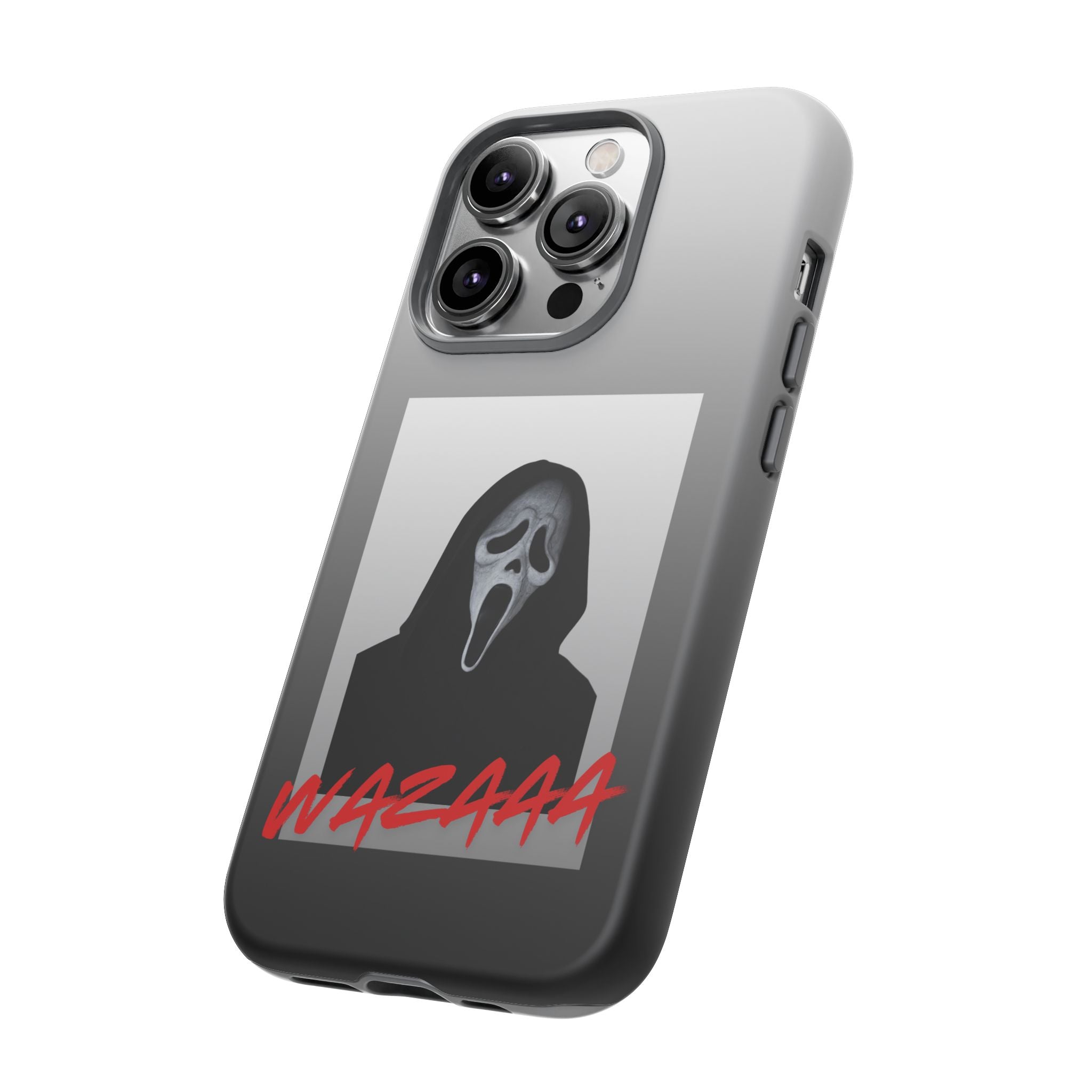 Scream Mask Phone Case – 'WAZAAA' Horror Movie Protective Cover