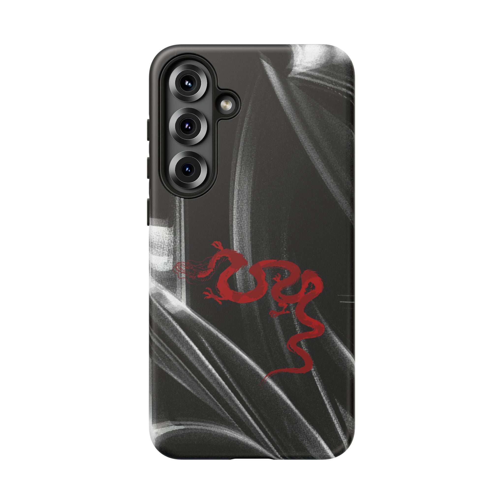 Phone Case — Black Abstract Smoke Design