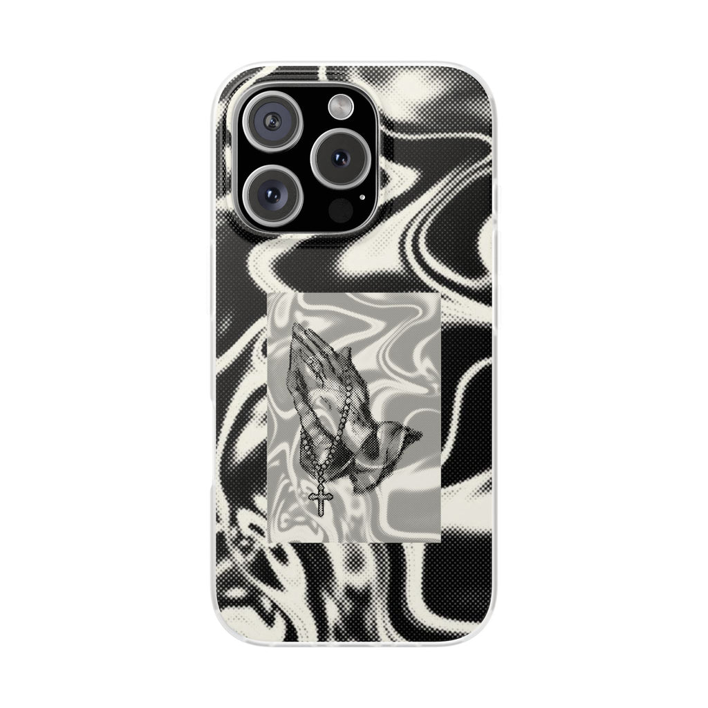 Praying Hands Black & White Phone Case