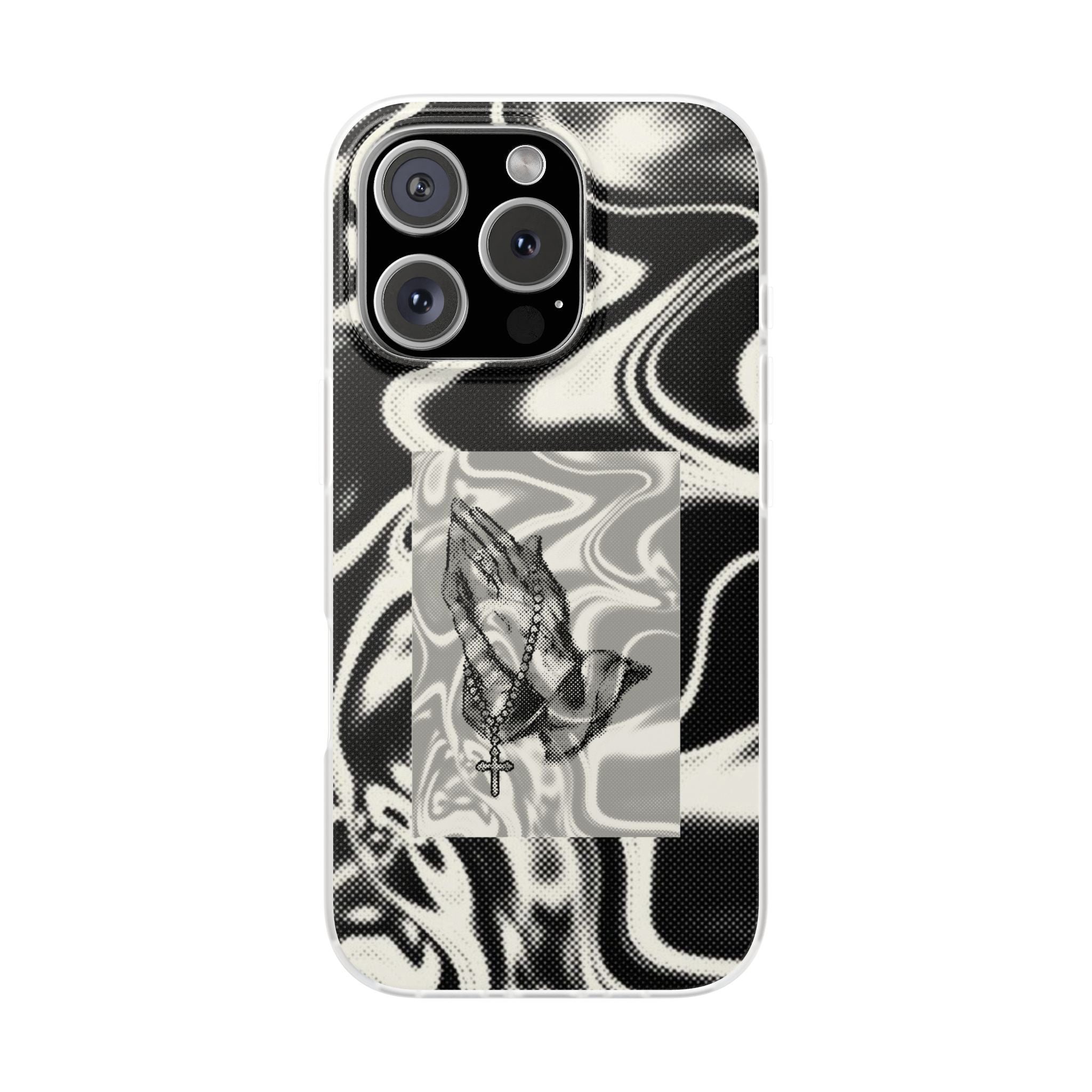 Praying Hands Black & White Phone Case