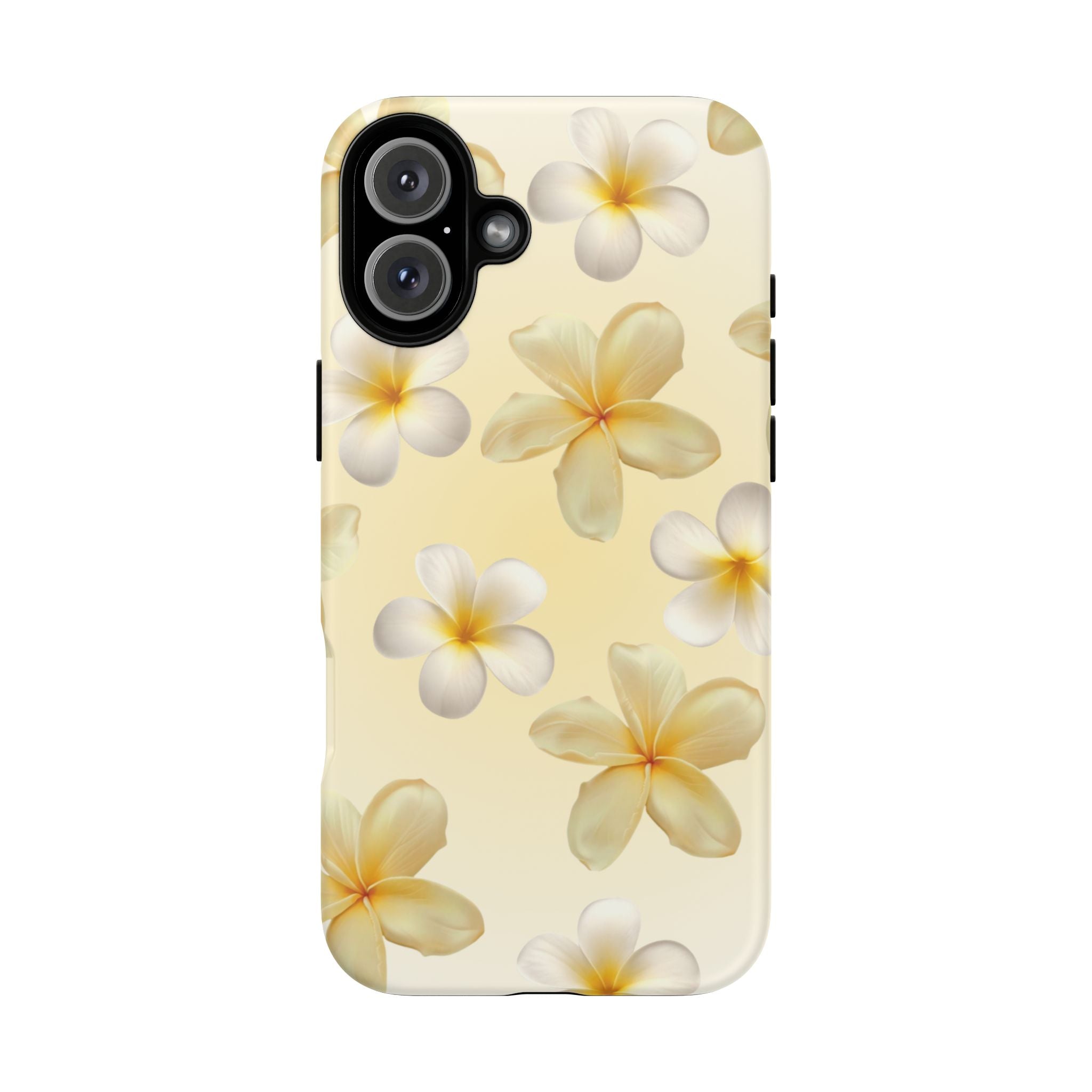 Plumeria Floral Phone Case — Tropical Yellow Hard Phone Cover