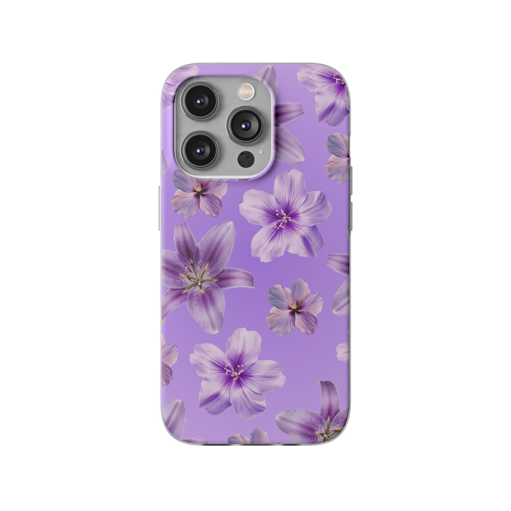 Purple Floral Phone Case — Lavender Blossom Flexi Case