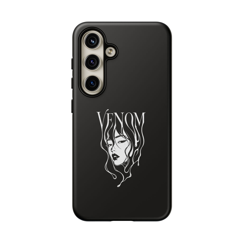 Venom Goth Phone Case — Black Protective Tough Case with Dark Femme Artwork