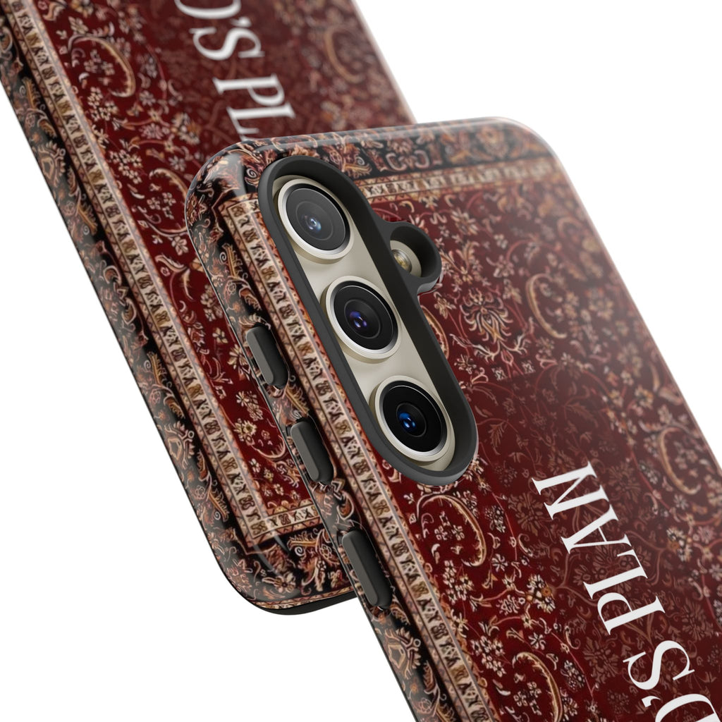 God's Plan — Vintage Tapestry Christian Tough Phone Case | Boho Faith Cover