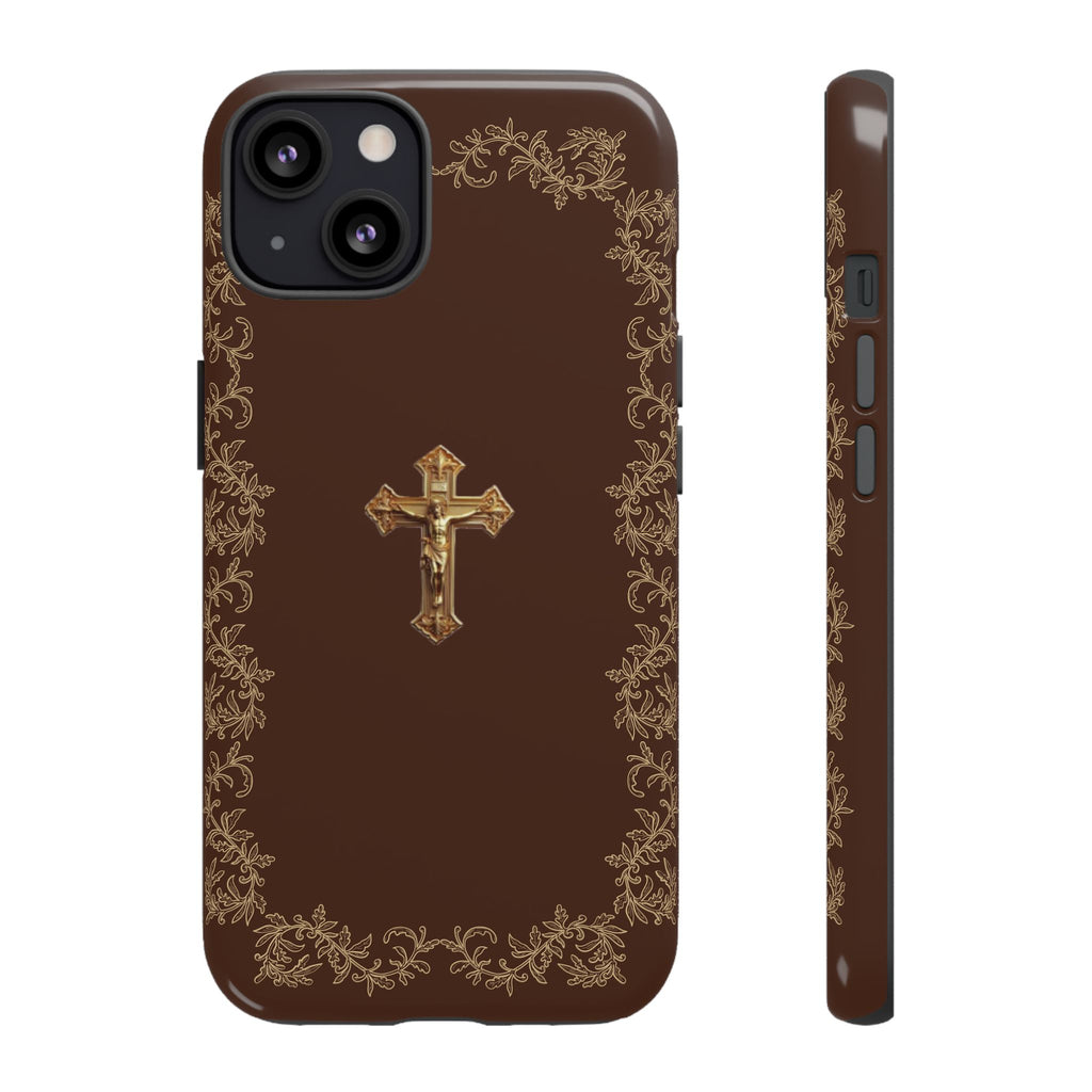 Gold Cross Bible - Christian Tough Phone Case