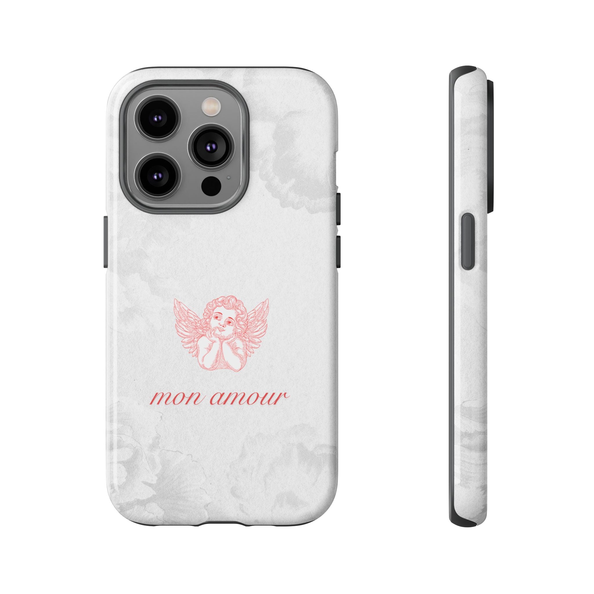 Tough Case — 'mon amour' Pink Cherub Floral Phone Case