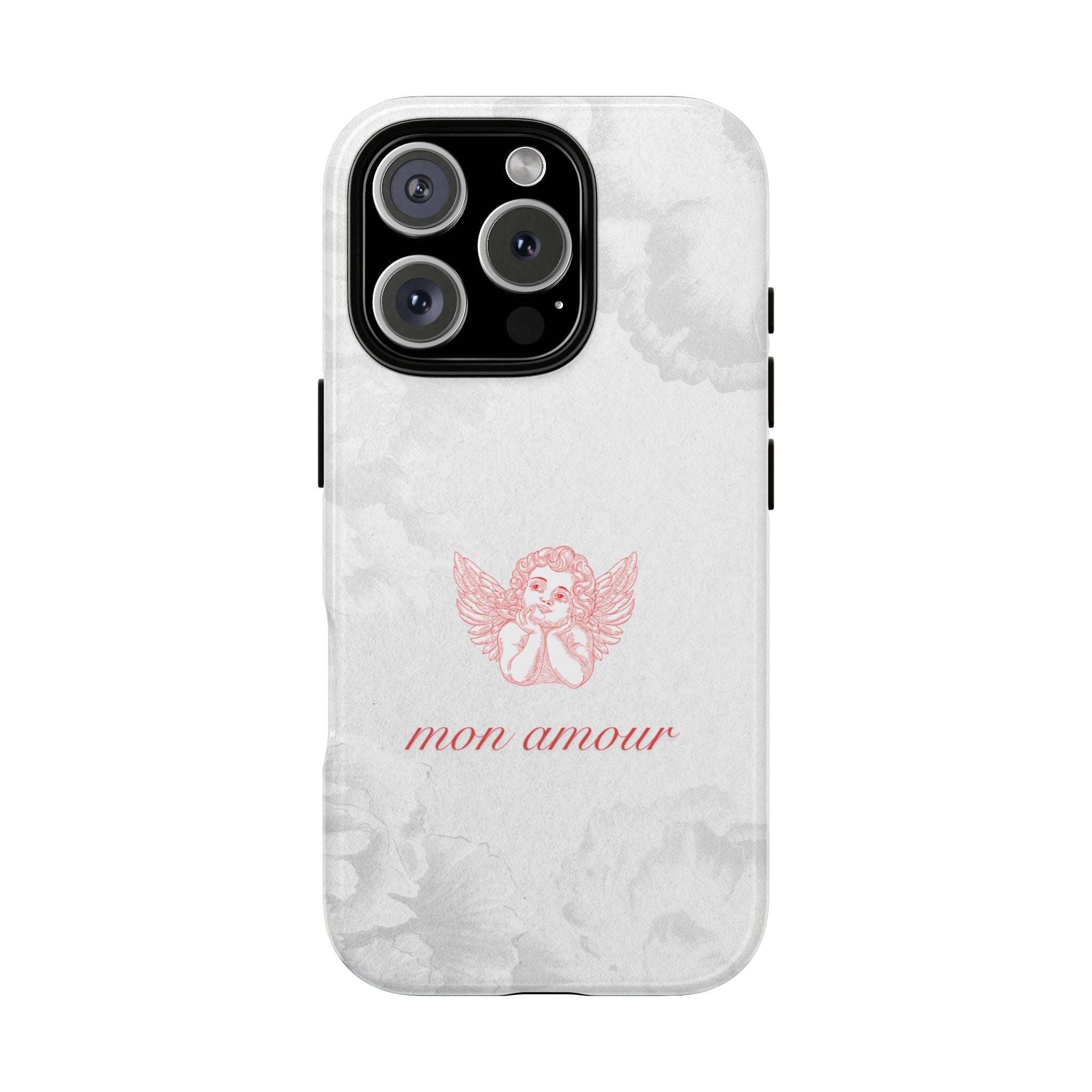 Tough Case — 'mon amour' Pink Cherub Floral Phone Case