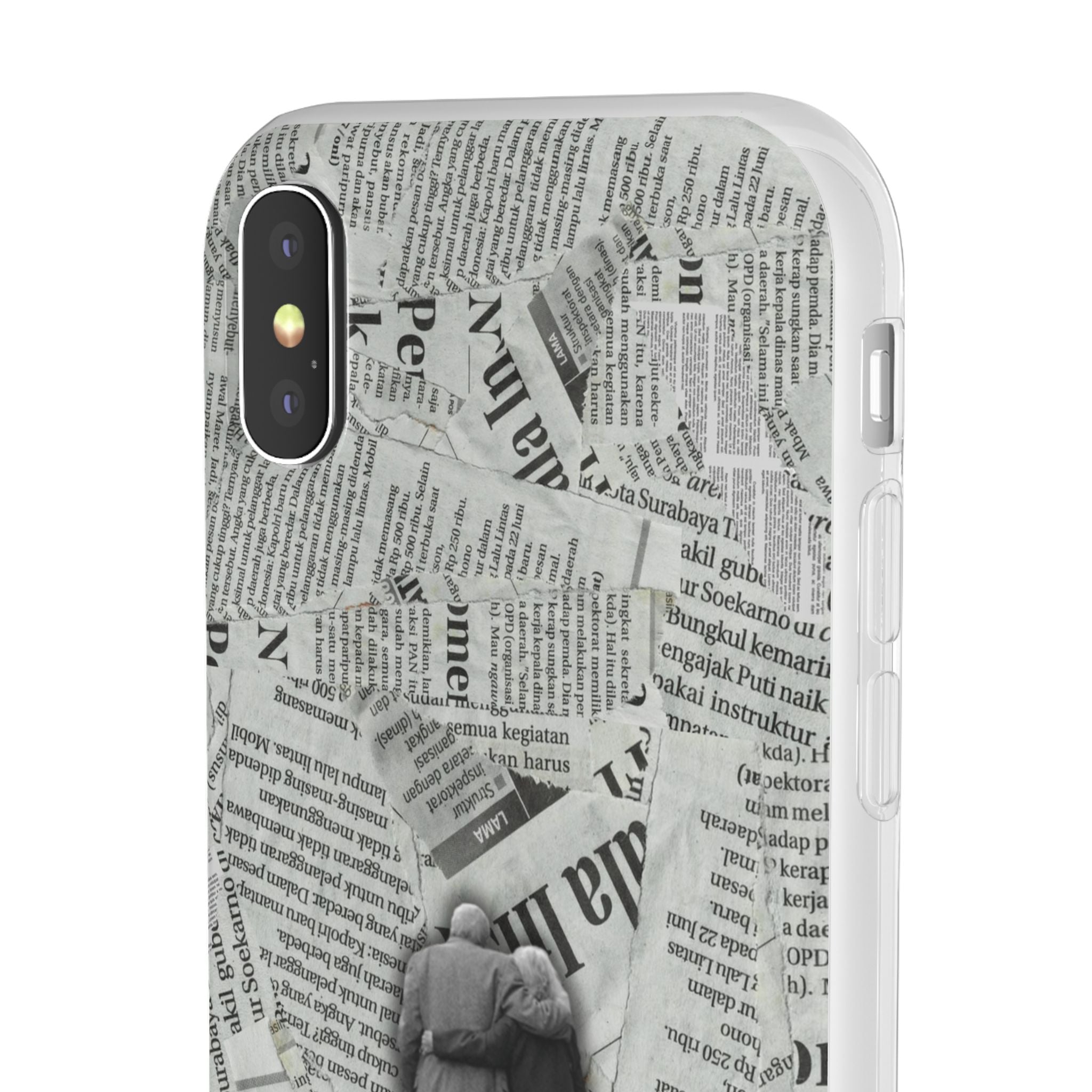 Newspaper Collage 'Until The End' Phone Case - Romantic Vintage iPhone Cover