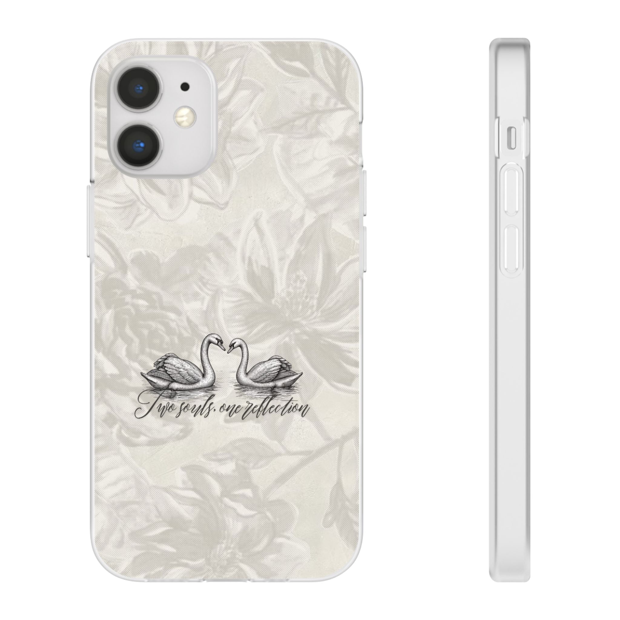 Swan Reflection Floral Phone Case