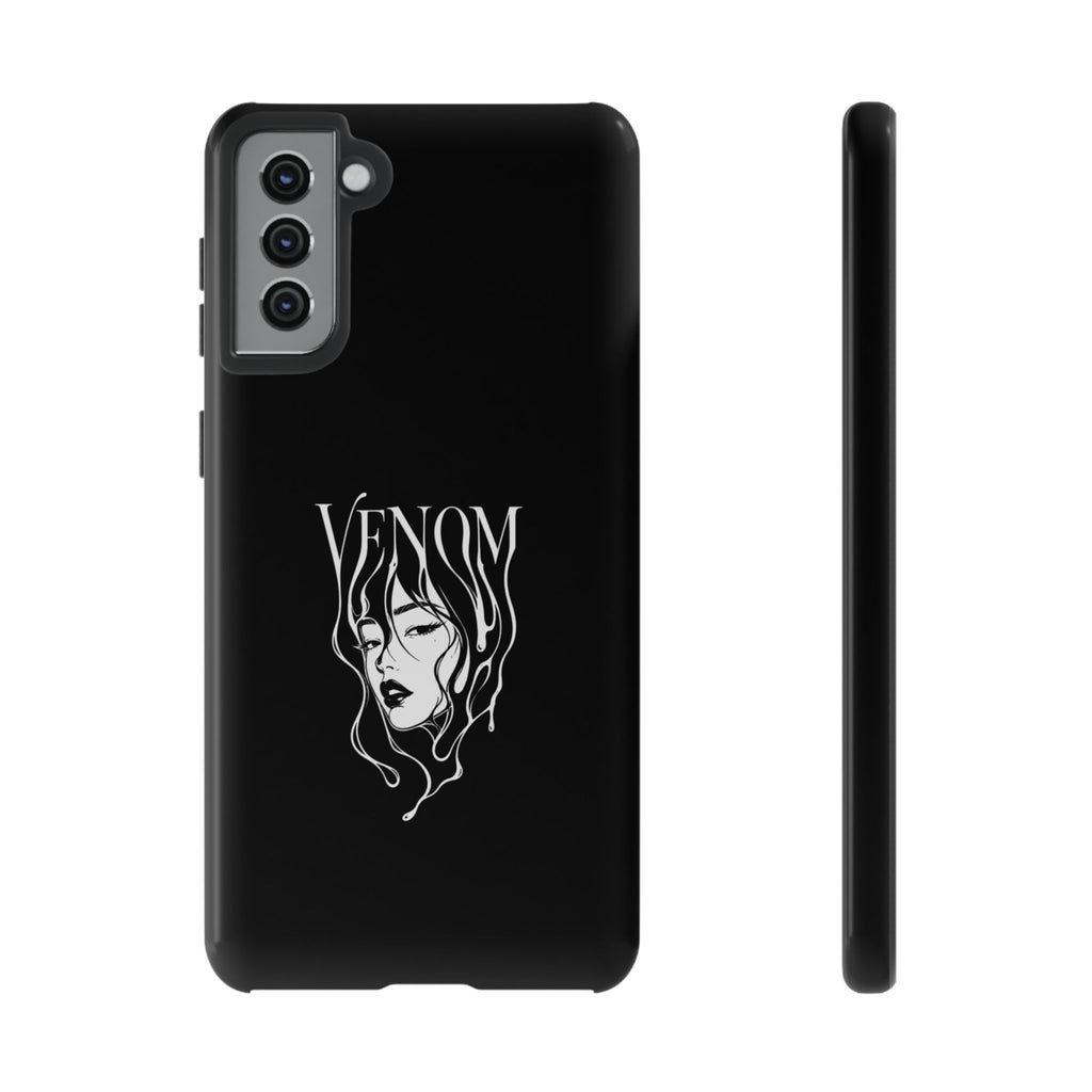 Venom Goth Phone Case — Black Protective Tough Case with Dark Femme Artwork