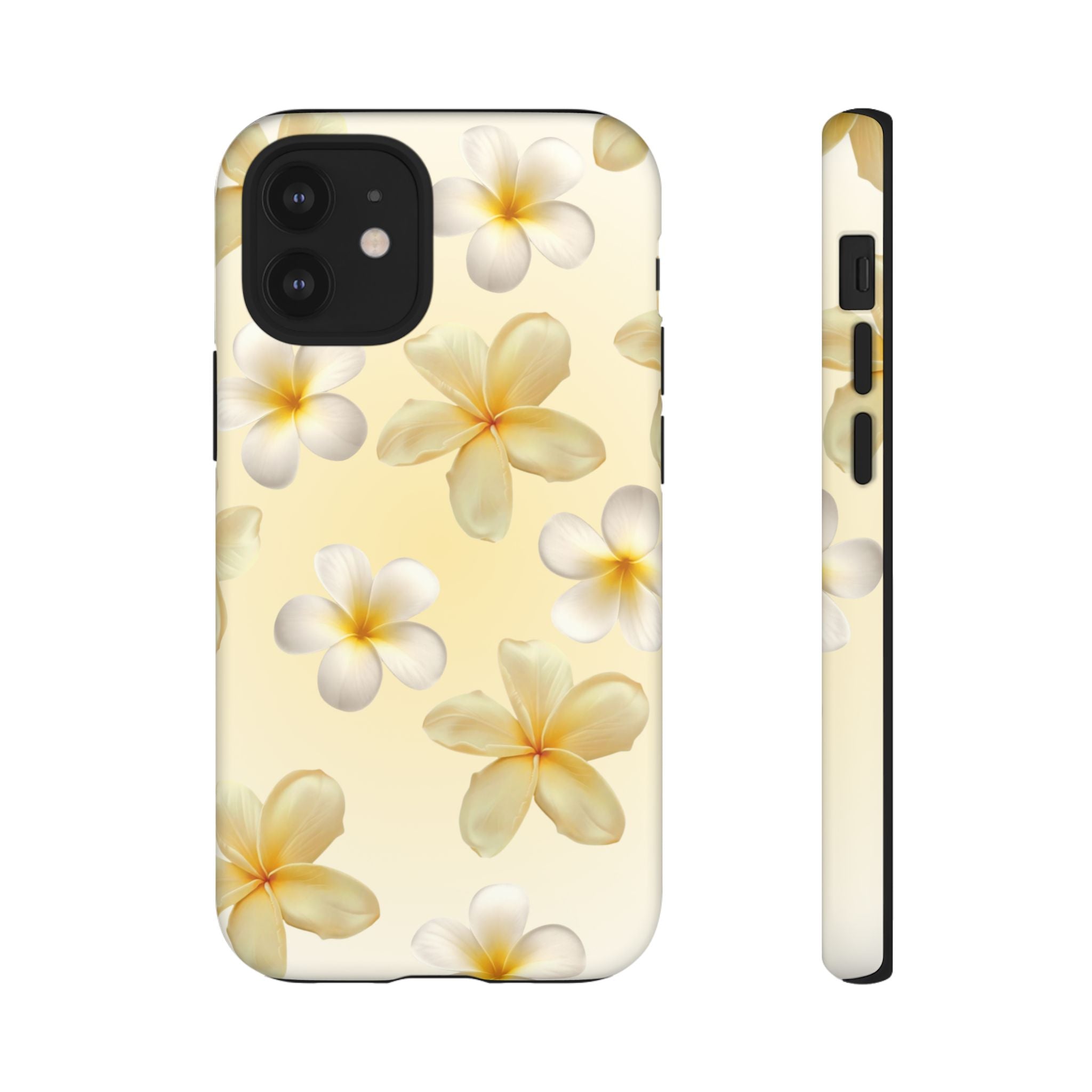 Plumeria Floral Phone Case — Tropical Yellow Hard Phone Cover