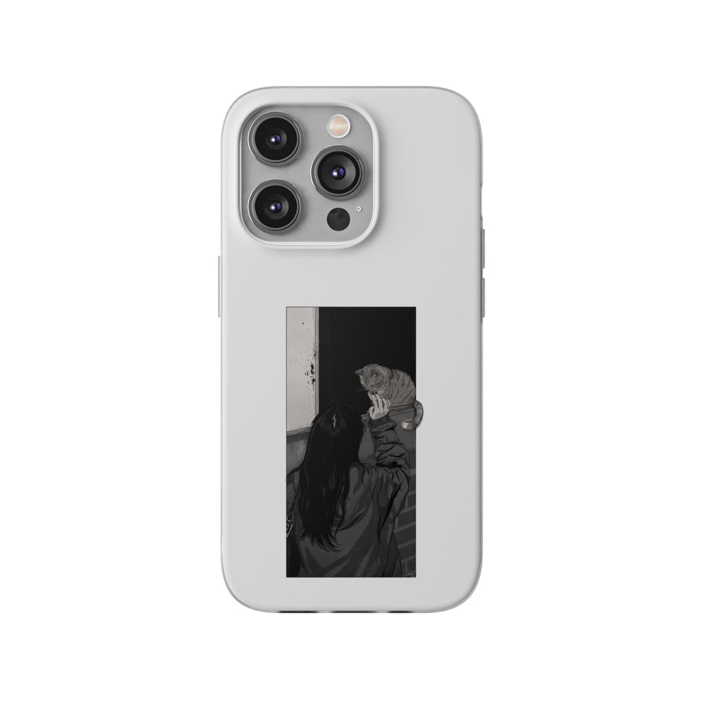 Black & White Cat Window Art Flexi Case