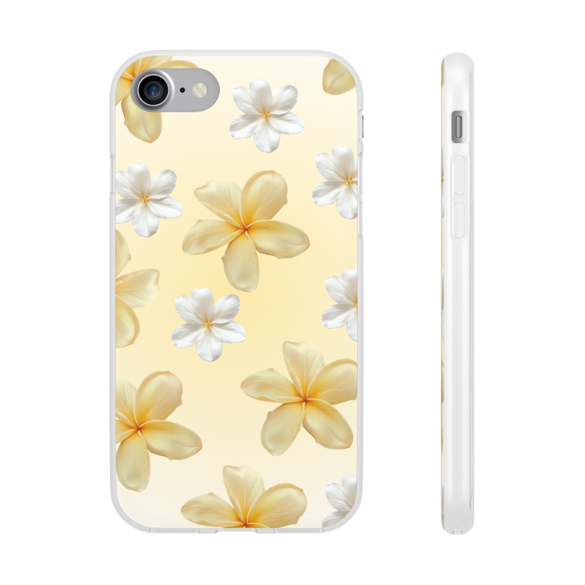 Plumeria Floral Phone Case — Yellow Tropical Flower Protective Case