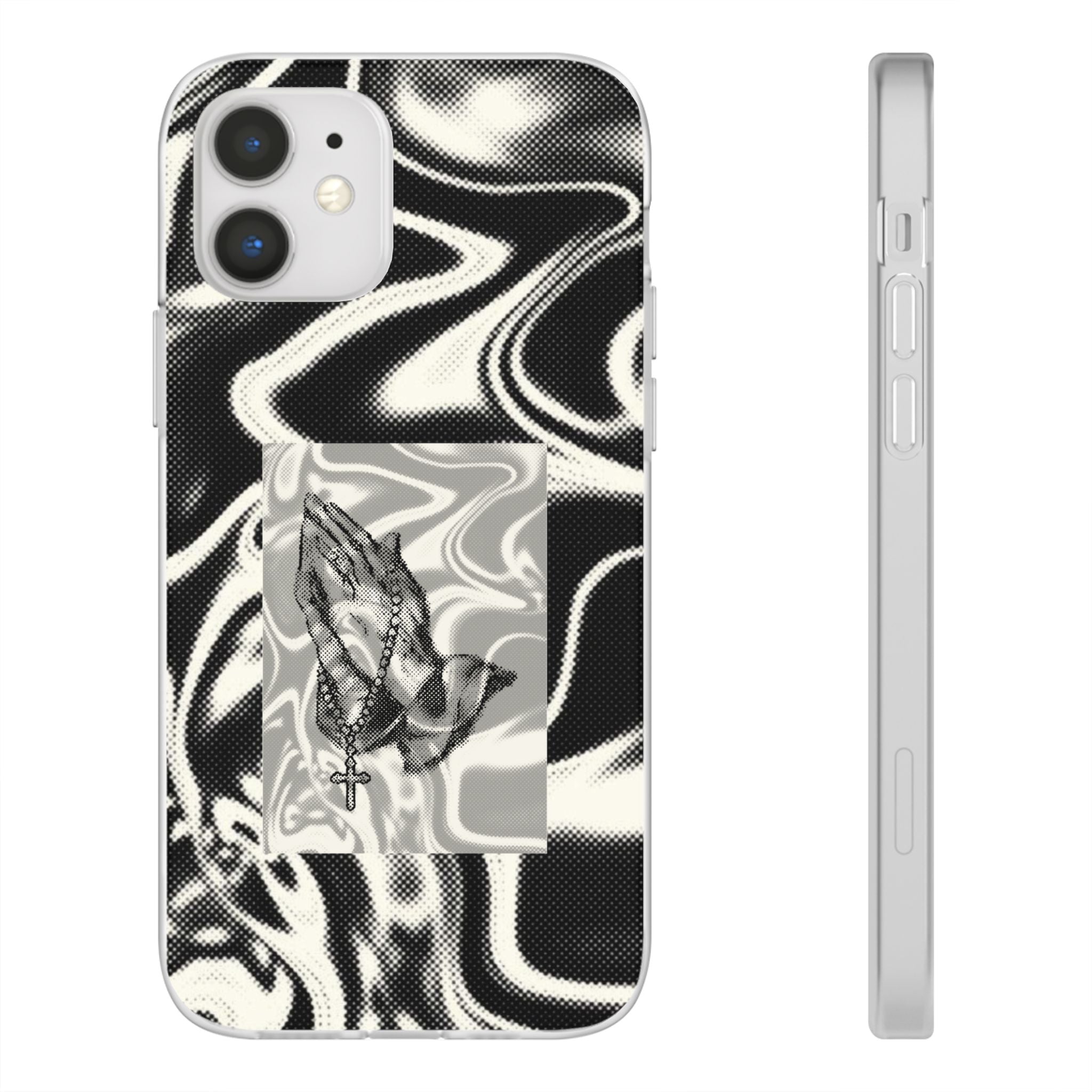 Praying Hands Black & White Phone Case