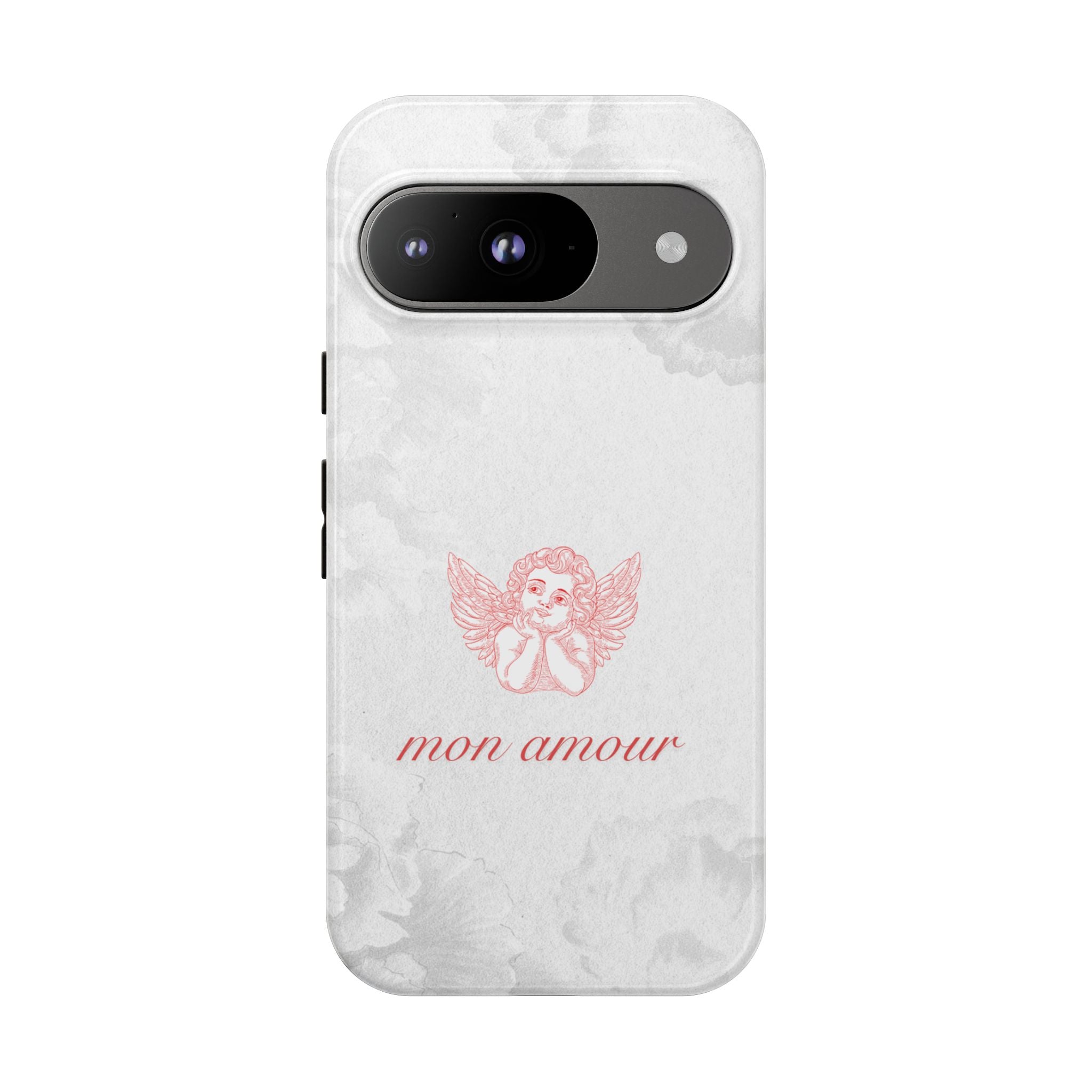 Tough Case — 'mon amour' Pink Cherub Floral Phone Case