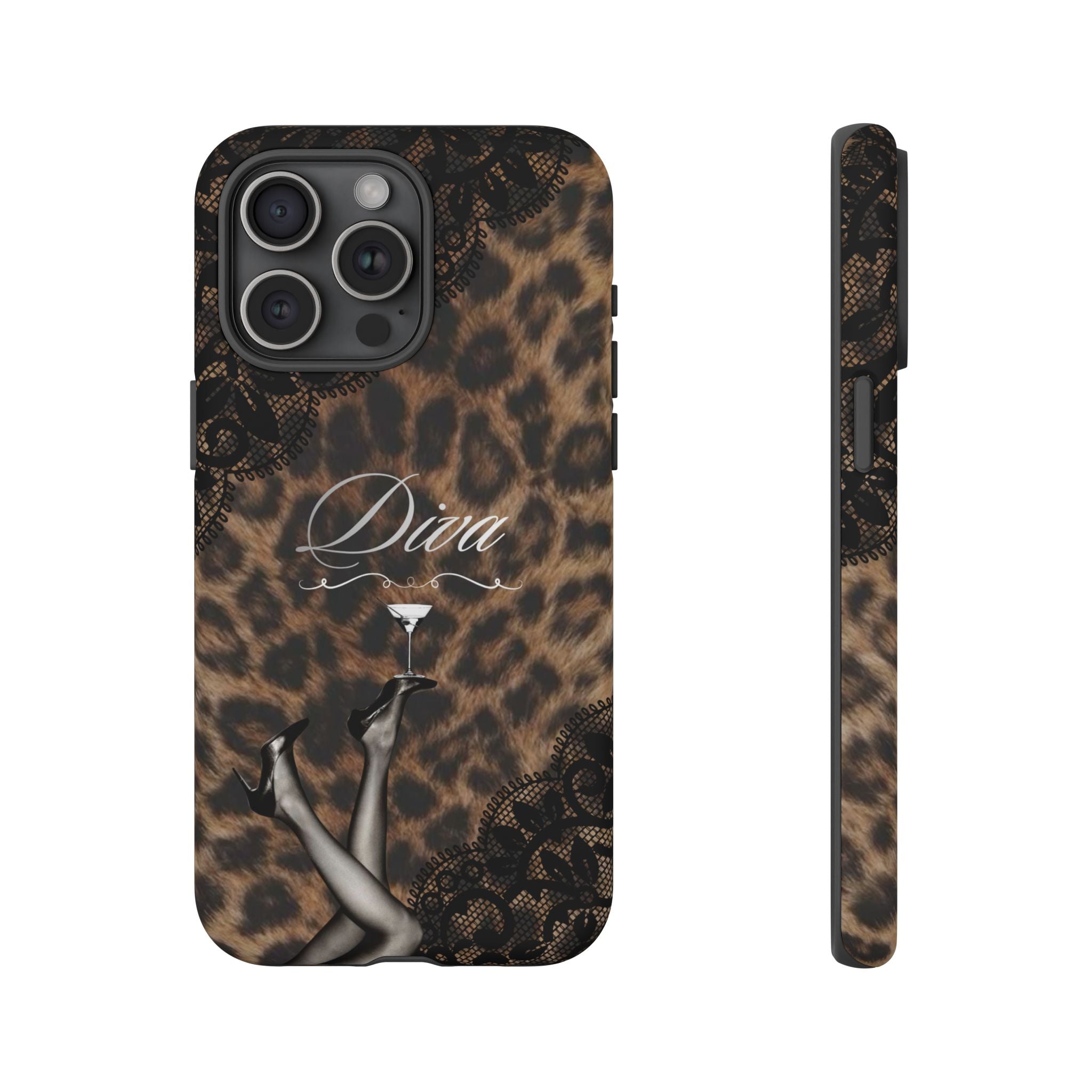 Leopard Lace 'Diva' Tough Phone Case
