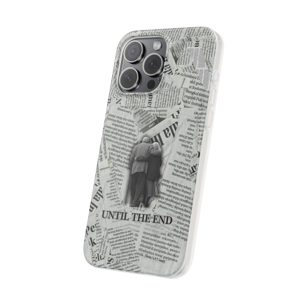 Newspaper Collage 'Until The End' Phone Case - Romantic Vintage iPhone Cover