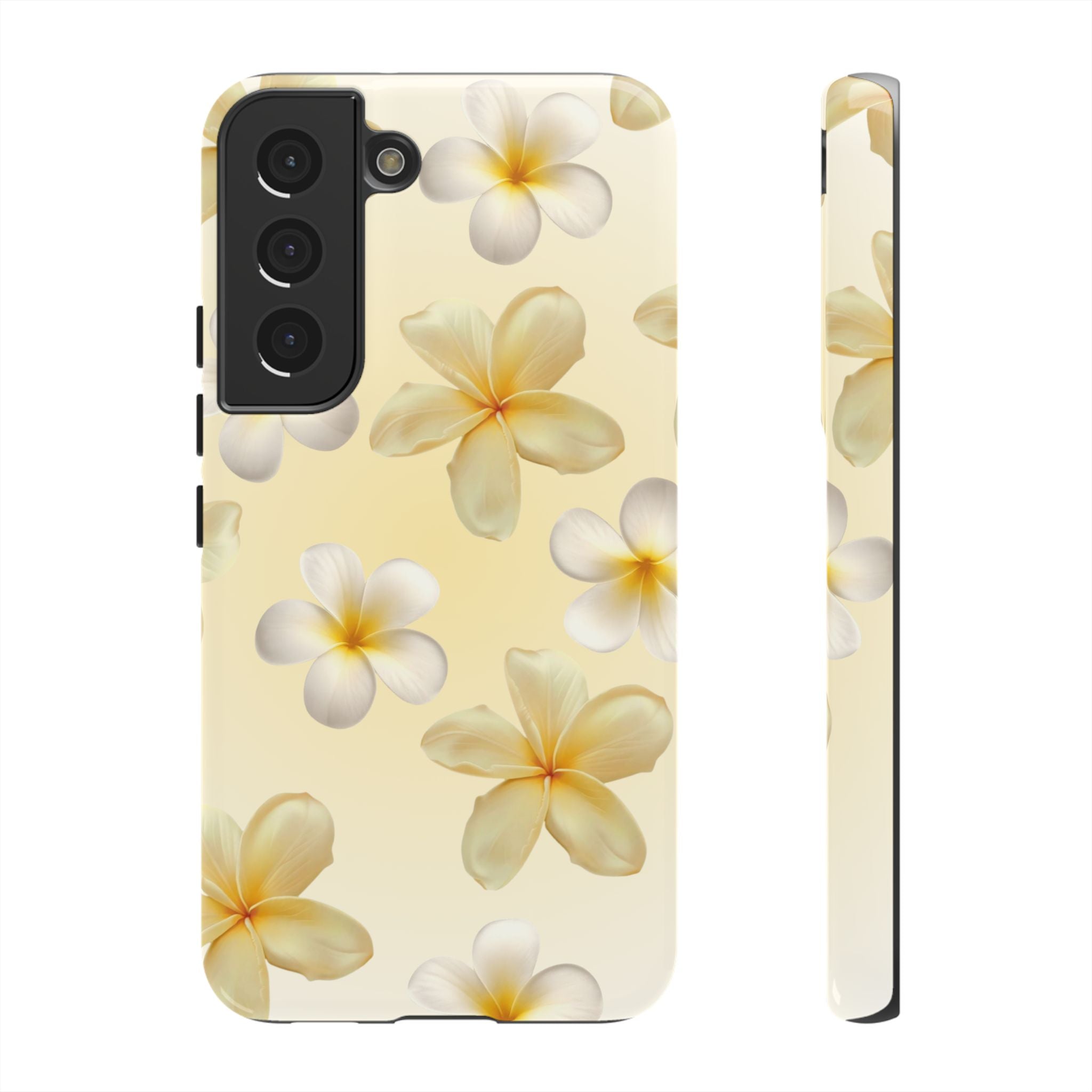 Plumeria Floral Phone Case — Tropical Yellow Hard Phone Cover