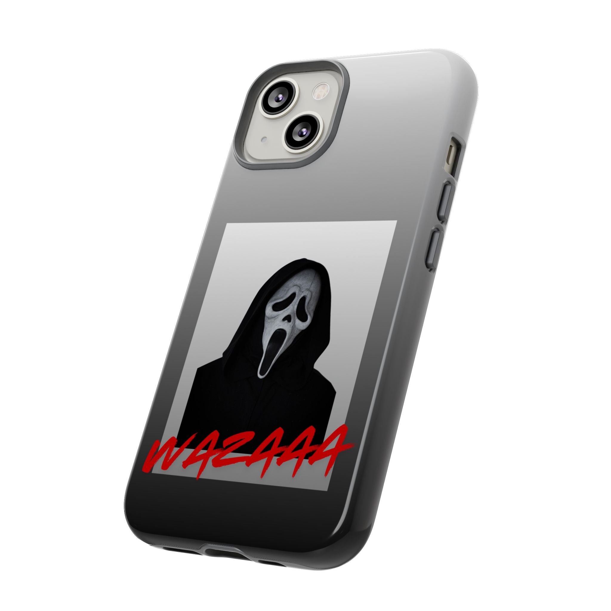 Scream Mask Phone Case – 'WAZAAA' Horror Movie Protective Cover