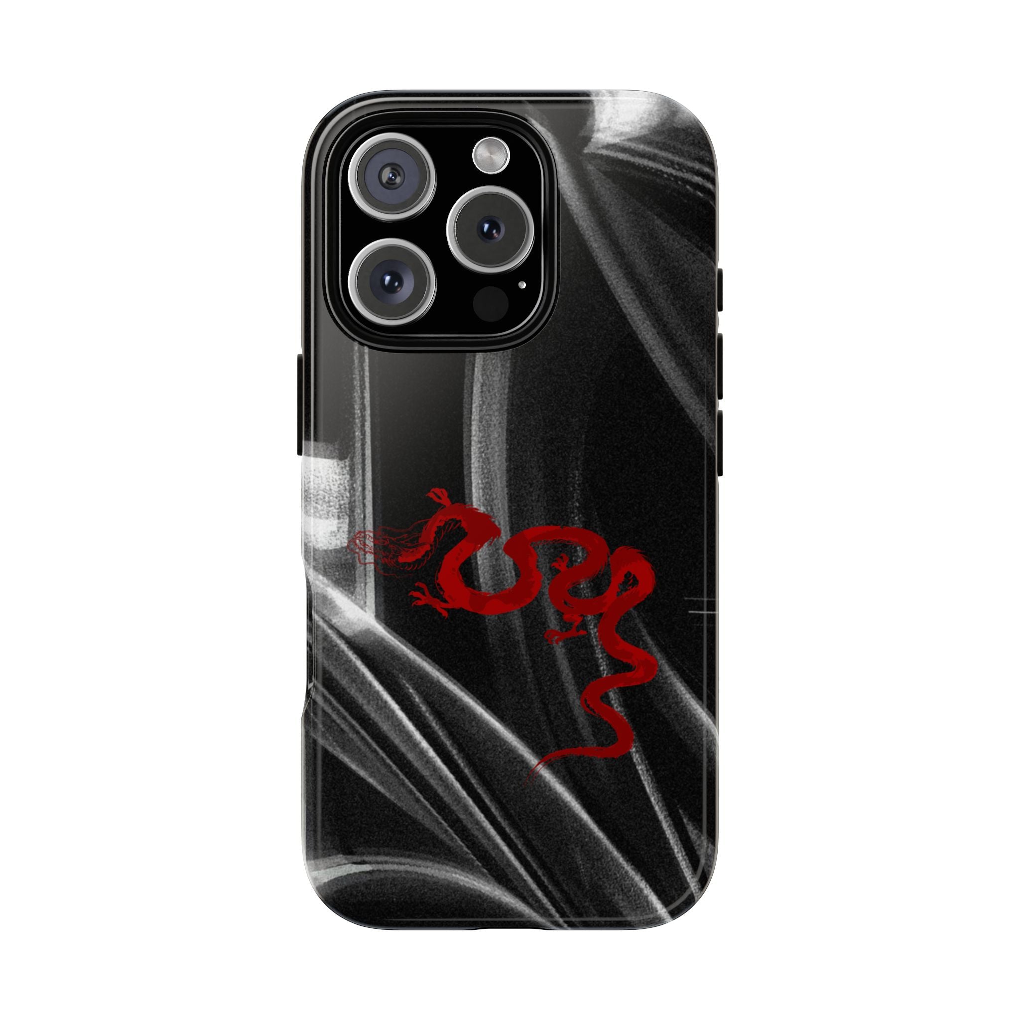 Phone Case — Black Abstract Smoke Design