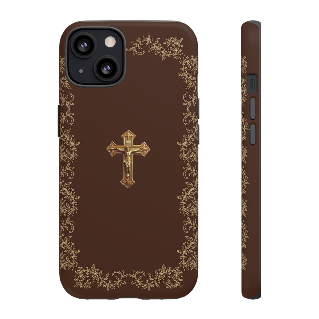 Gold Cross Bible - Christian Tough Phone Case