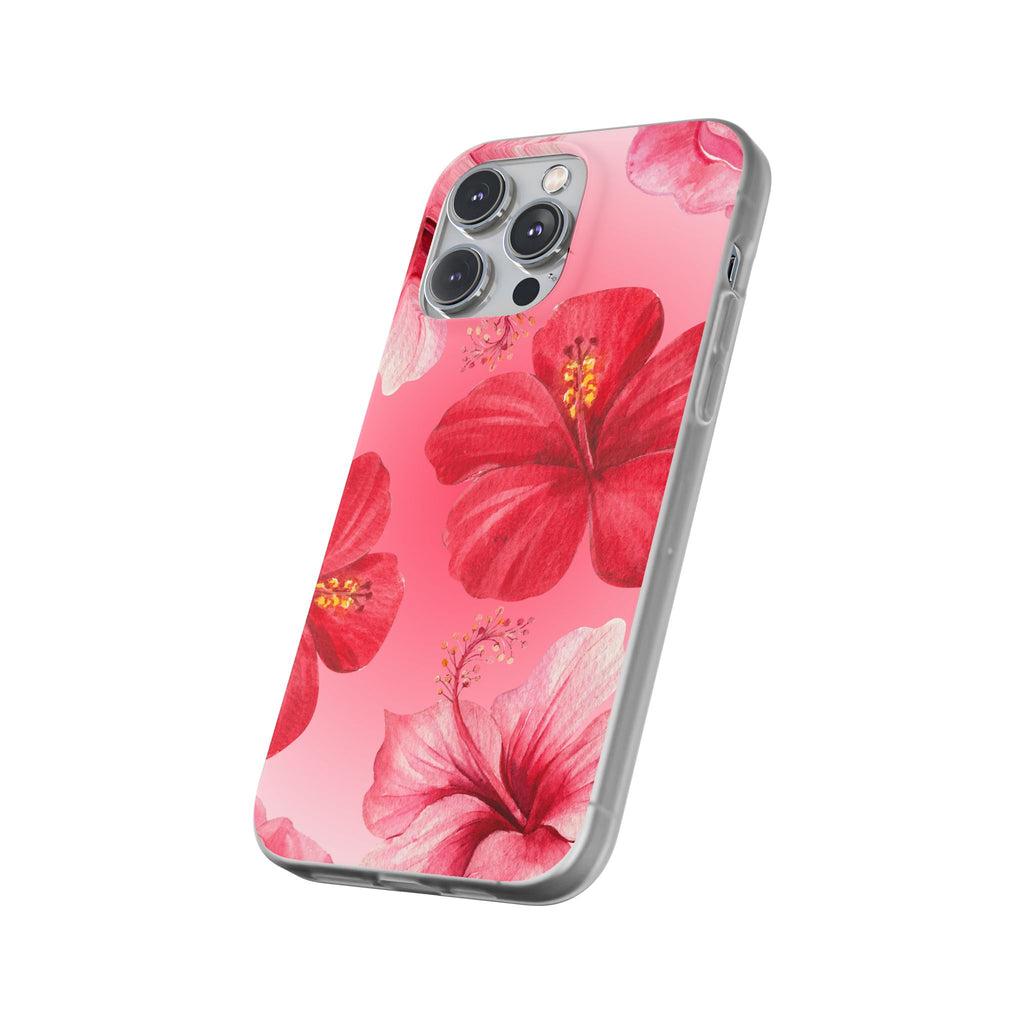 Hibiscus Floral Phone Case – Pink Tropical Flexi Case