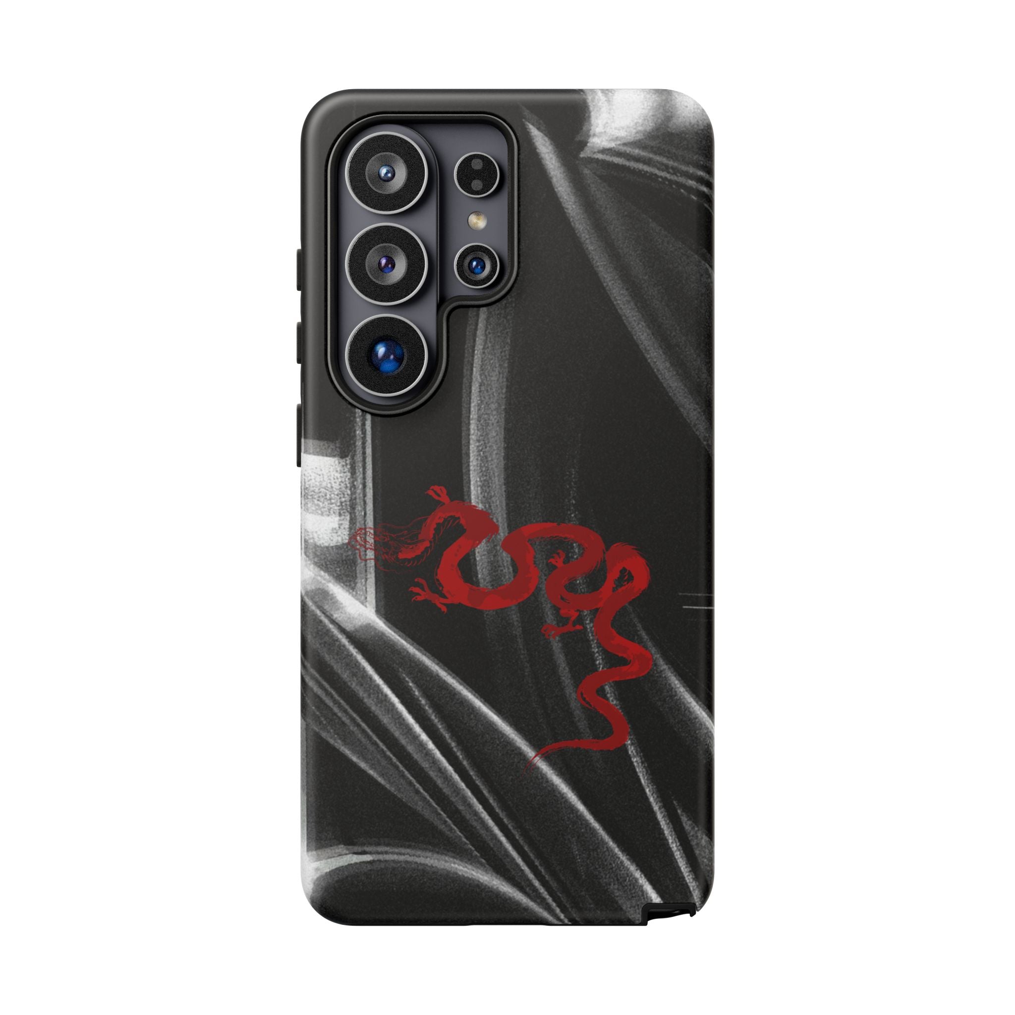 Phone Case — Black Abstract Smoke Design