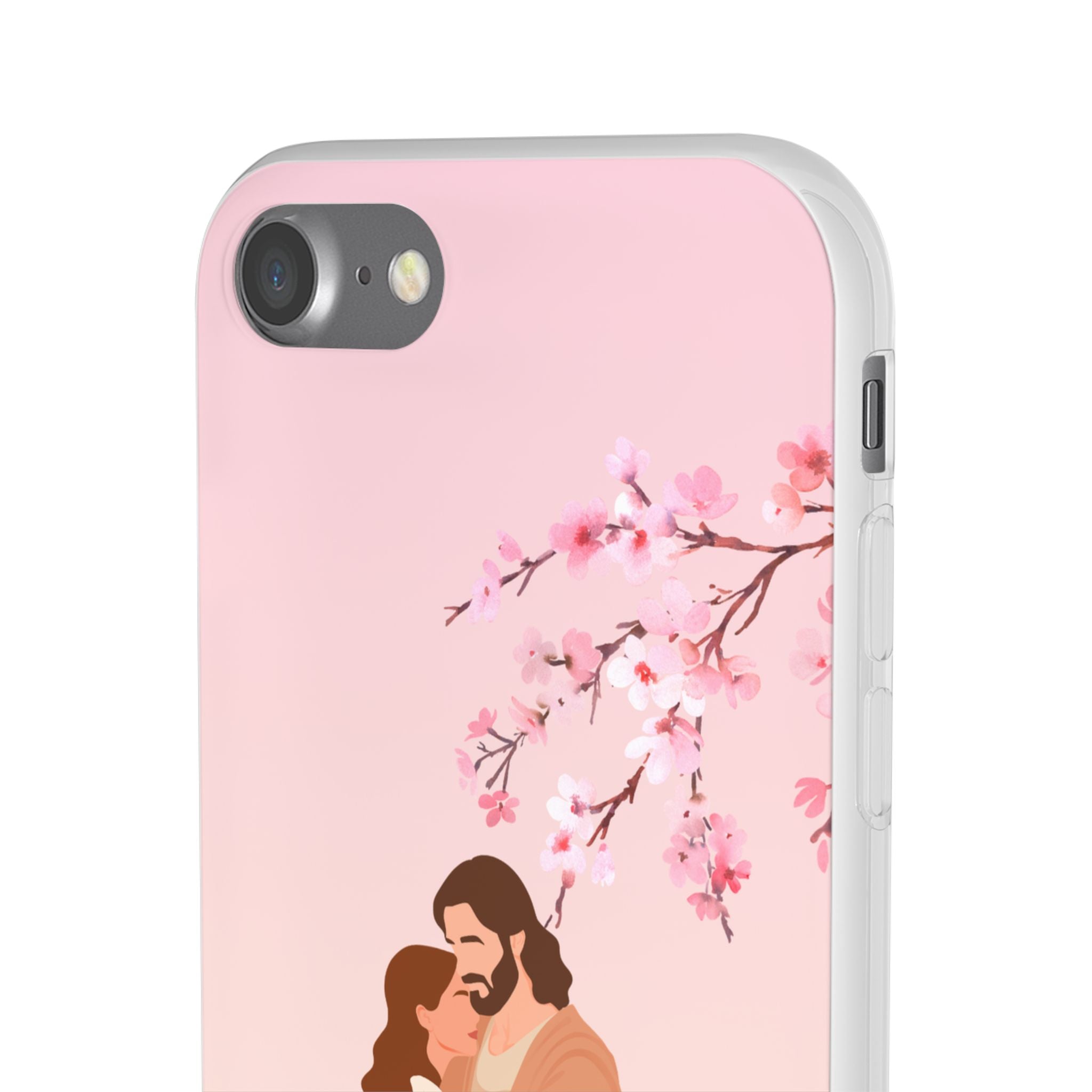 God Is Our Refuge – Psalm 46:1 Cherry Blossom Christian Flexi Phone Case