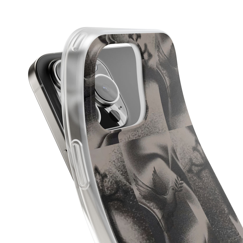 Phone Case — Dove & Cross Checkerboard Design