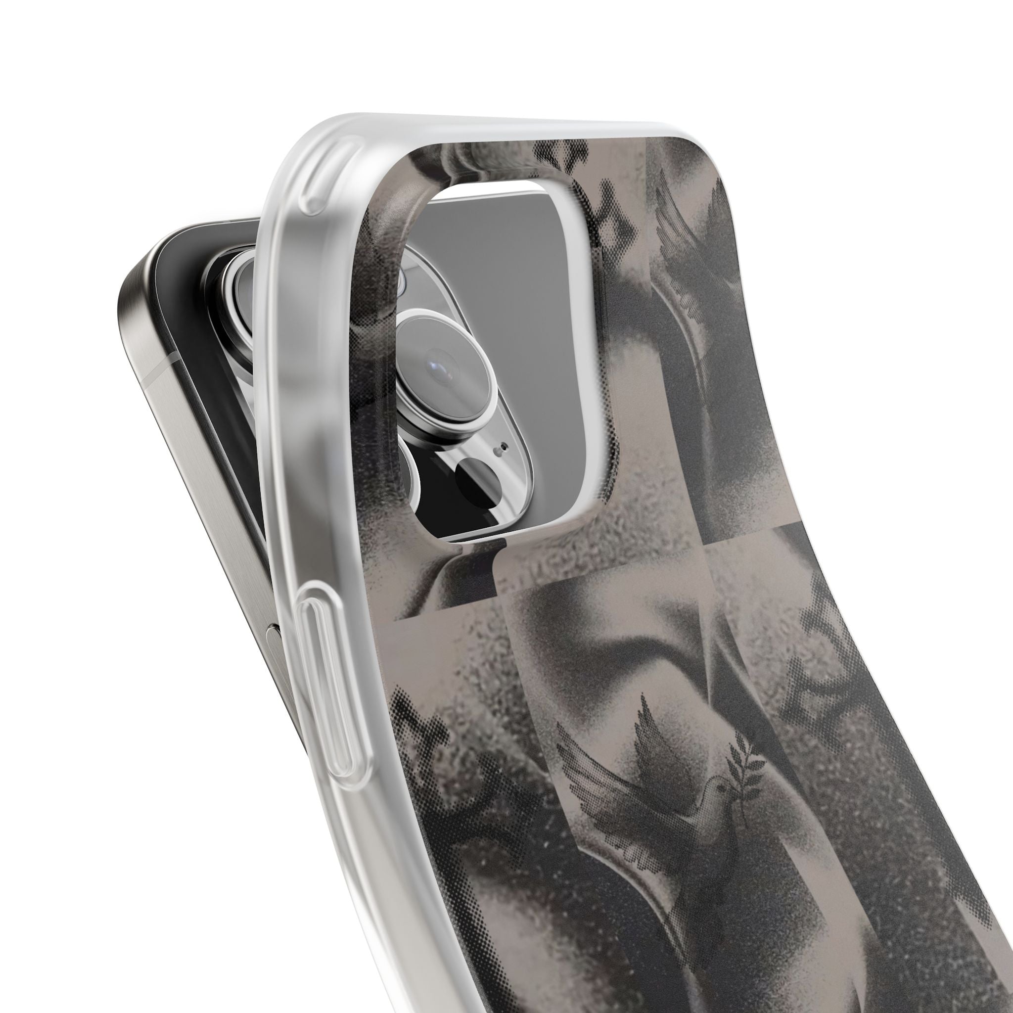 Phone Case — Dove & Cross Checkerboard Design