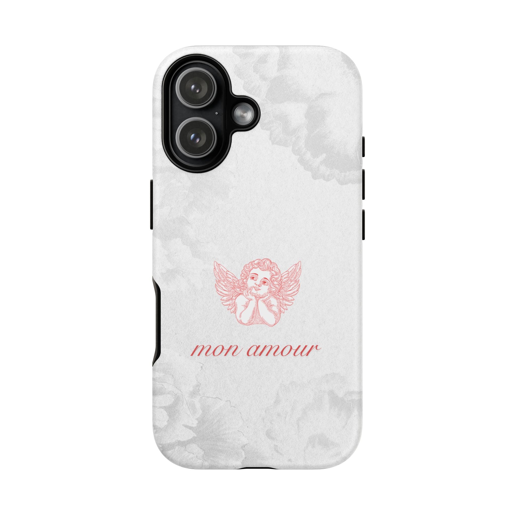 Tough Case — 'mon amour' Pink Cherub Floral Phone Case
