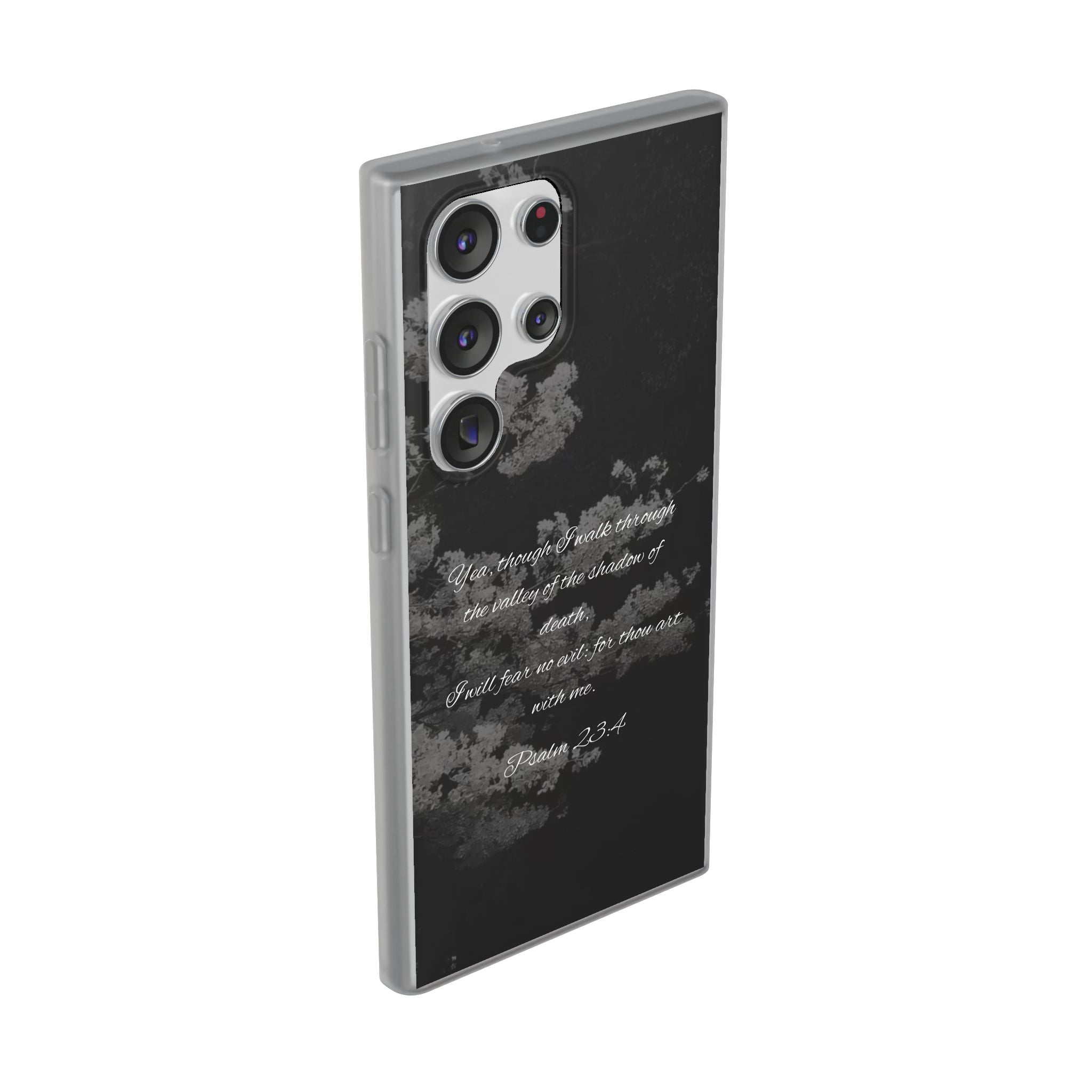 Phone Case — Psalm 23:4 Black Cloudy Faith Design