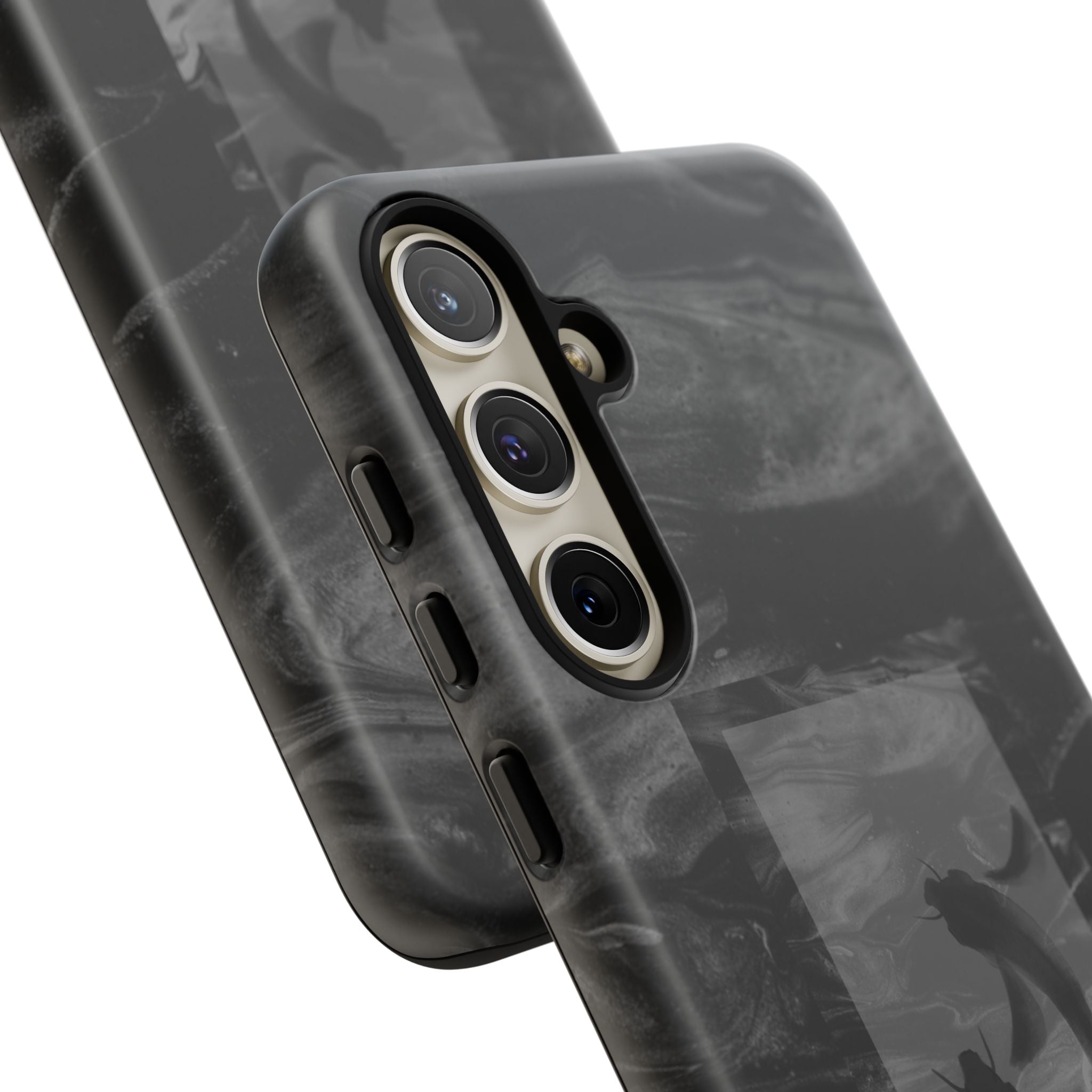 Koi Yin-Yang Marble Phone Case – Black Smoky Art Protection