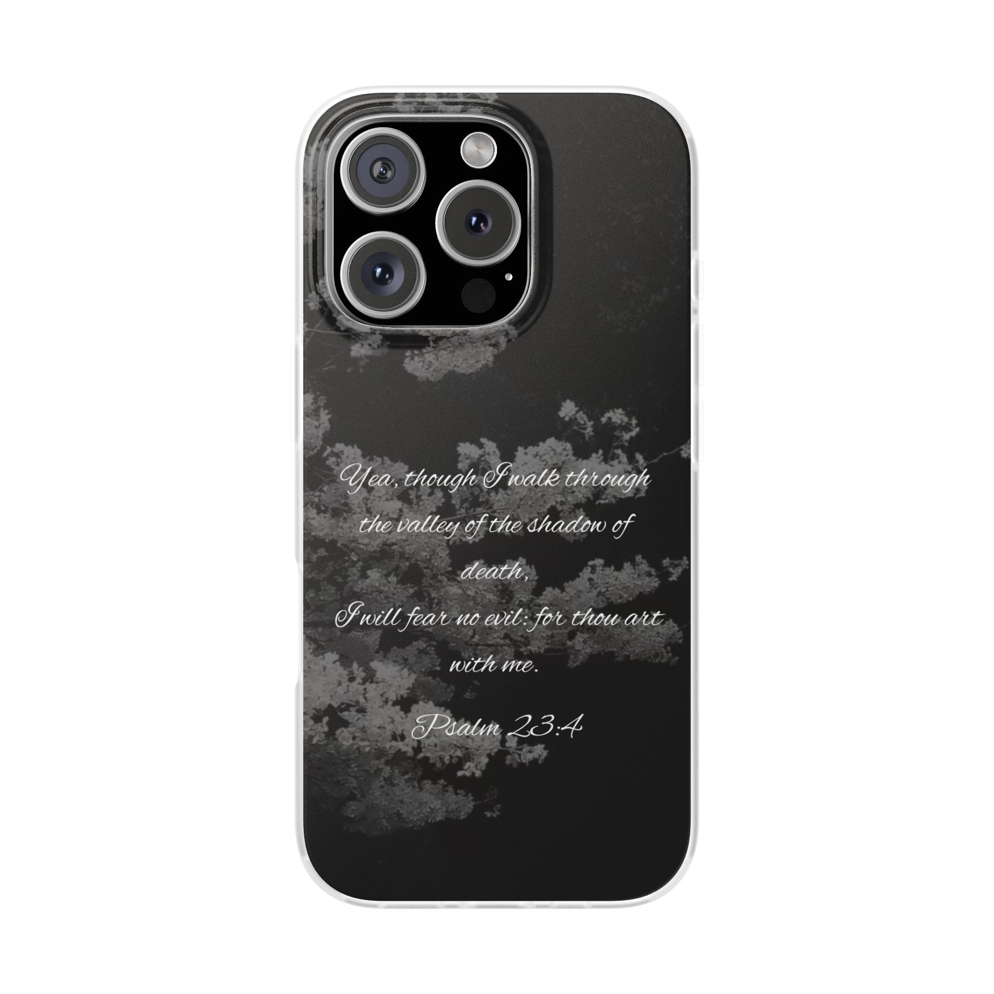 Phone Case — Psalm 23:4 Black Cloudy Faith Design