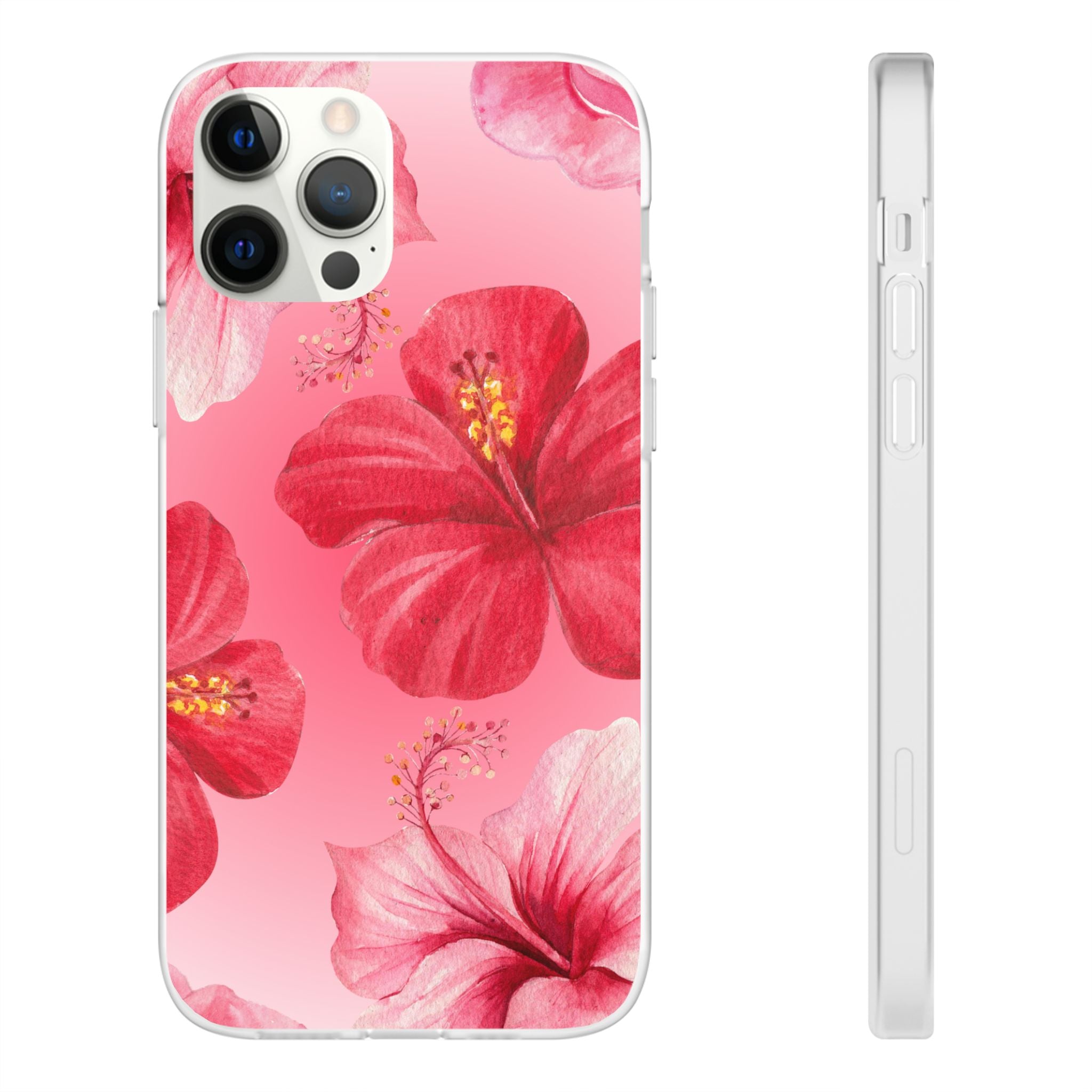 Hibiscus Floral Phone Case – Pink Tropical Flexi Case