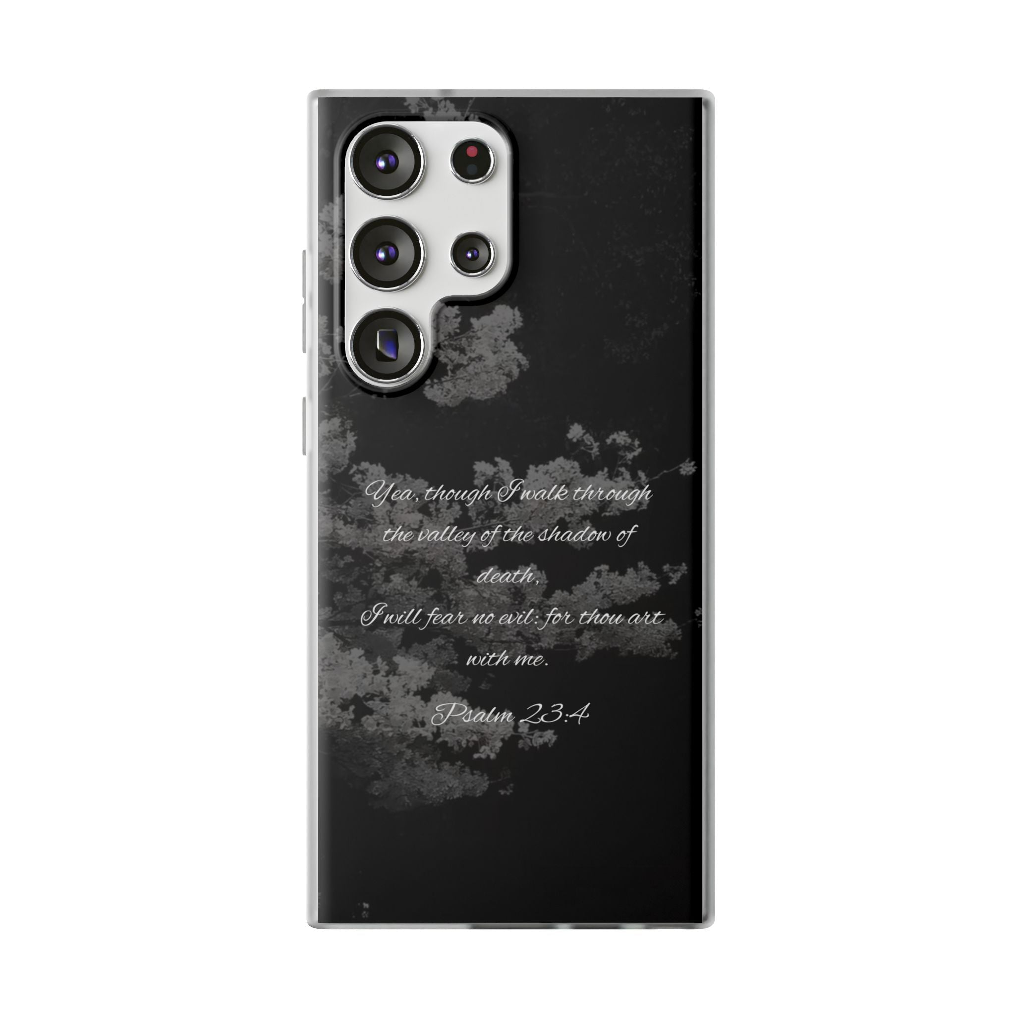 Phone Case — Psalm 23:4 Black Cloudy Faith Design