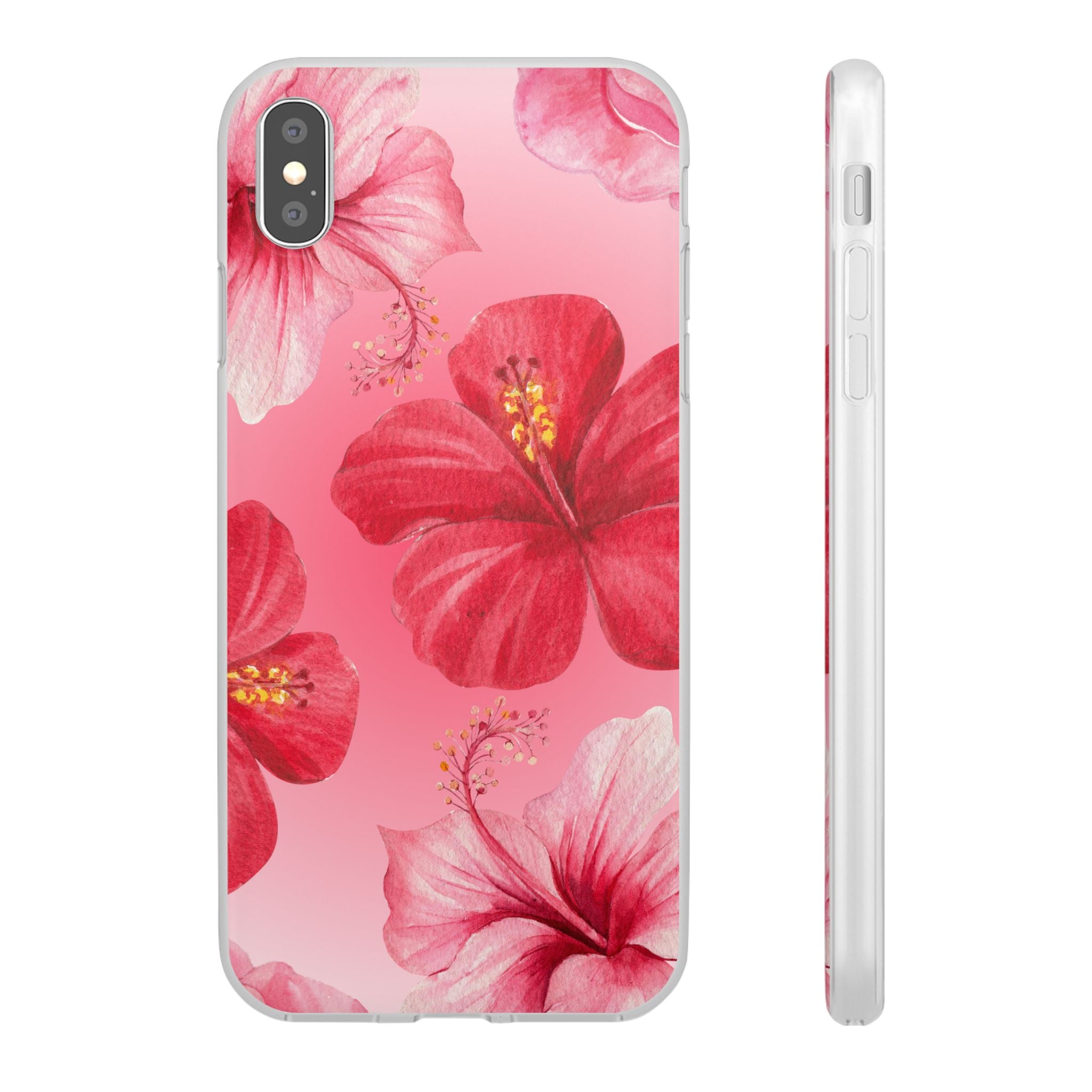 Hibiscus Floral Phone Case – Pink Tropical Flexi Case
