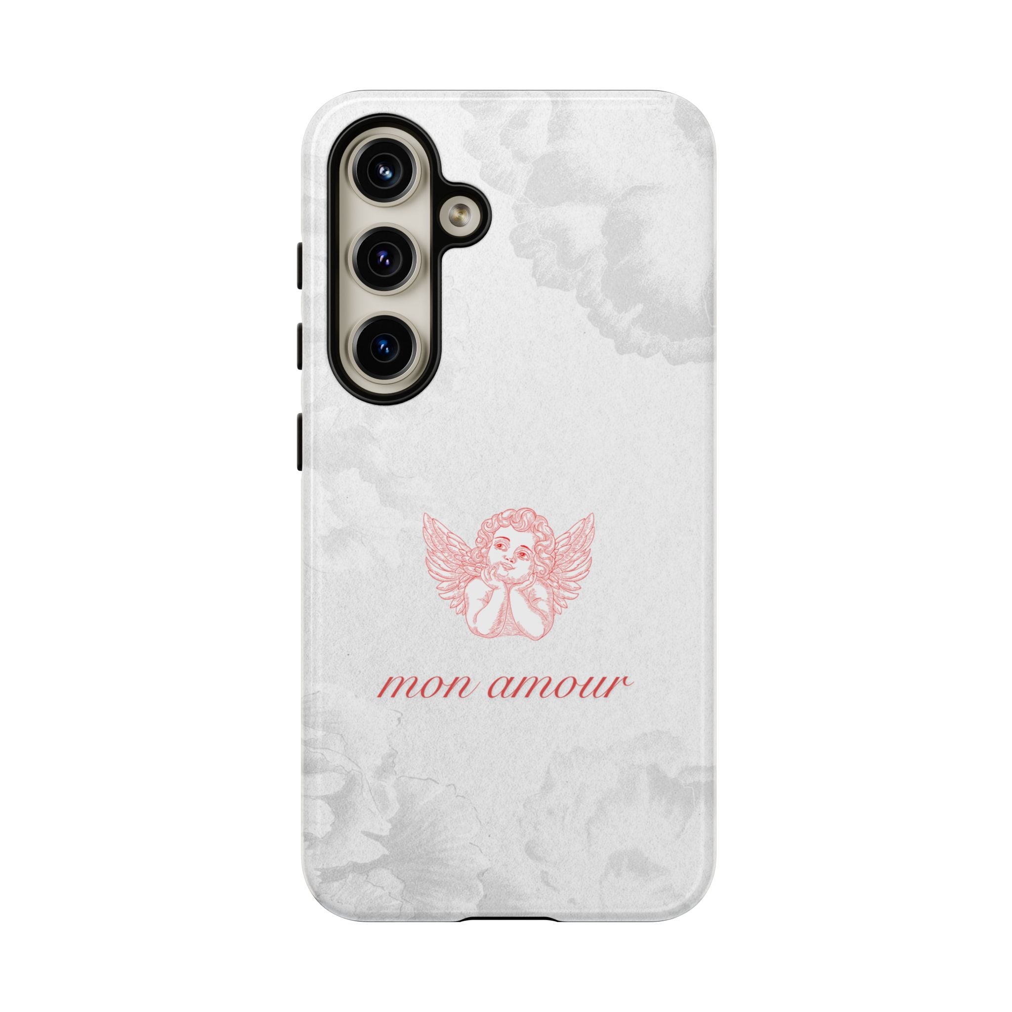 Tough Case — 'mon amour' Pink Cherub Floral Phone Case