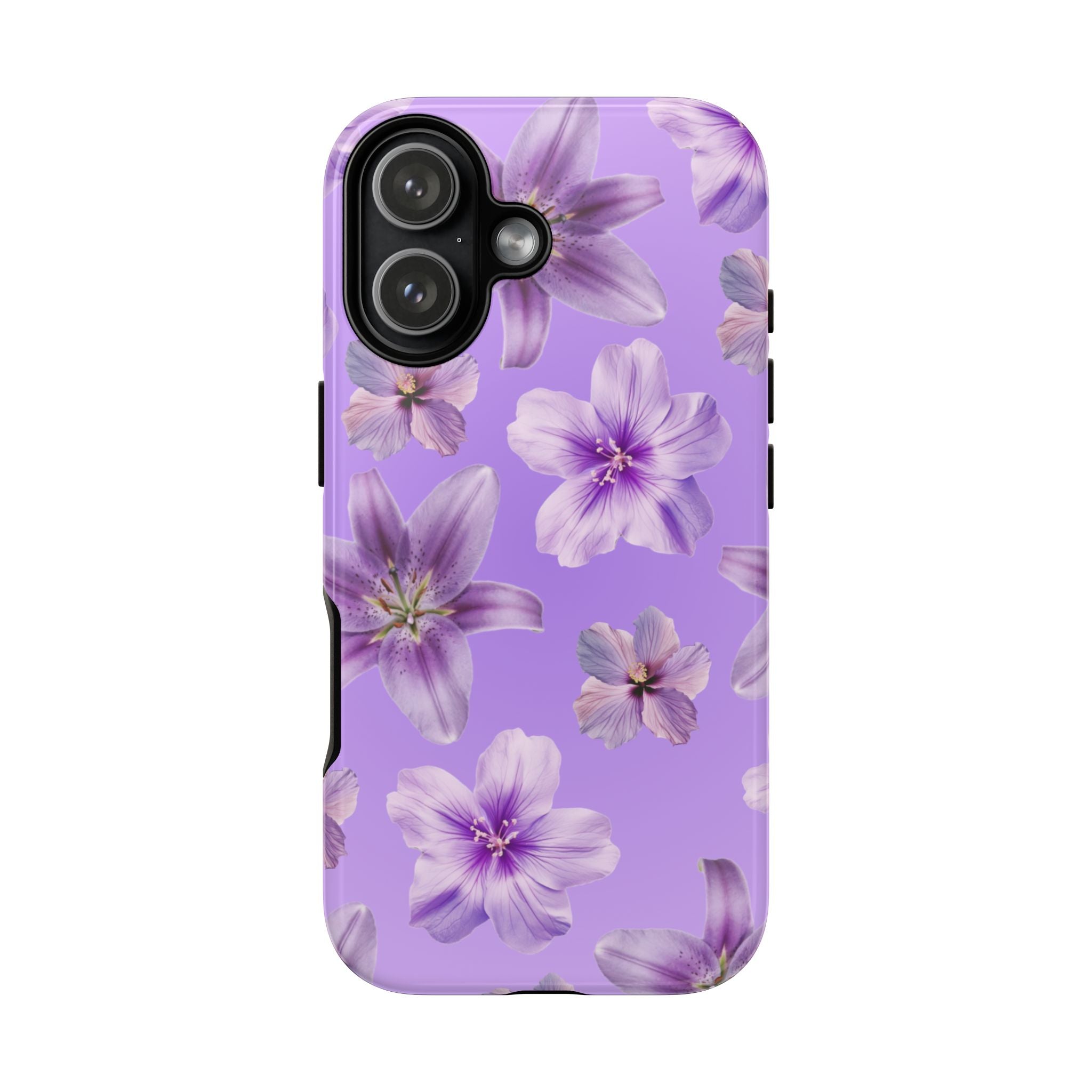 Floral Lavender Tough Phone Case – Purple Blossom Protective Cover