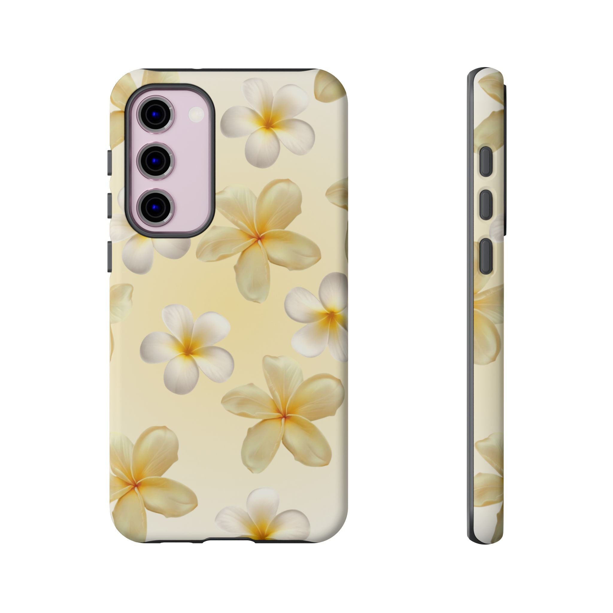Plumeria Floral Phone Case — Tropical Yellow Hard Phone Cover