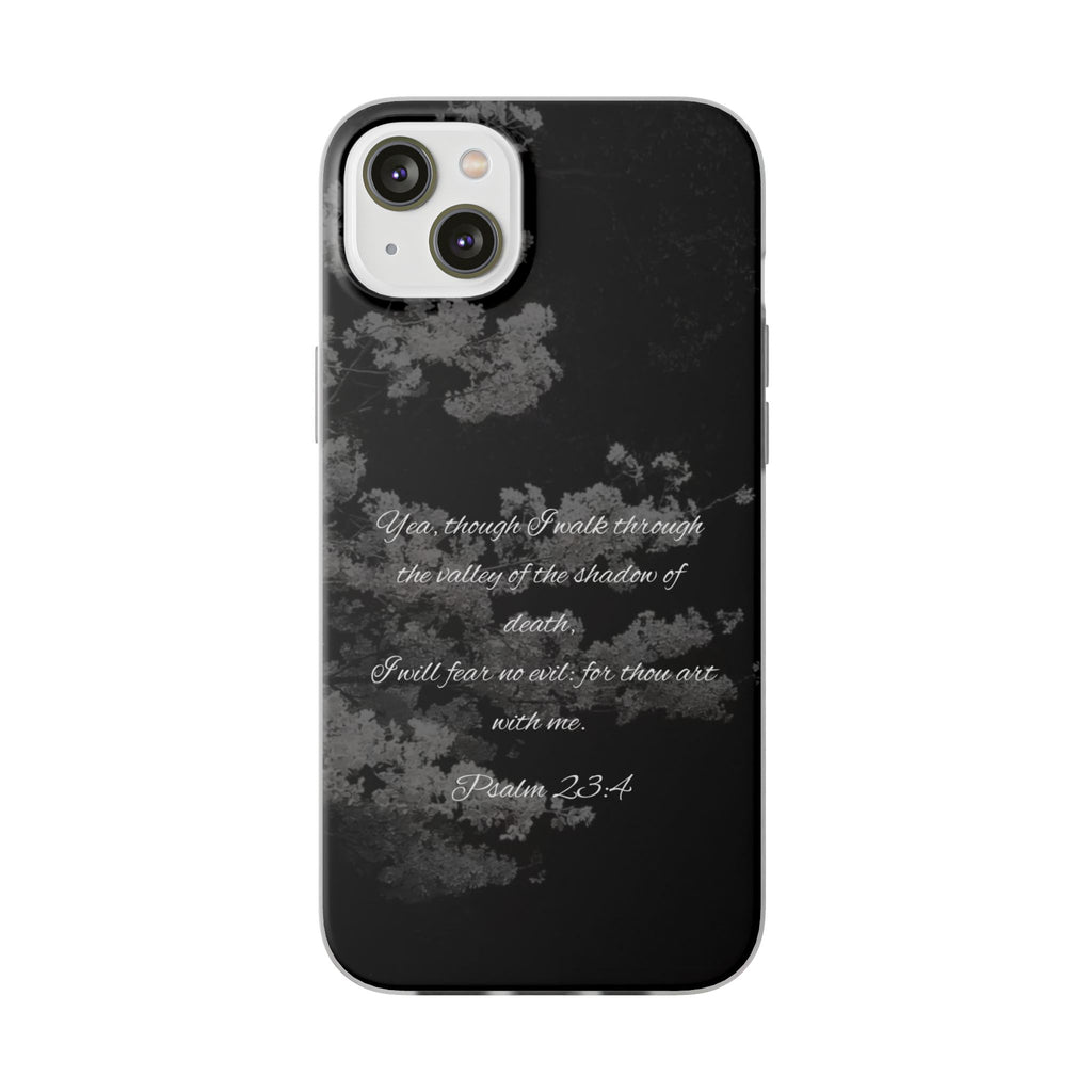 Phone Case — Psalm 23:4 Black Cloudy Faith Design