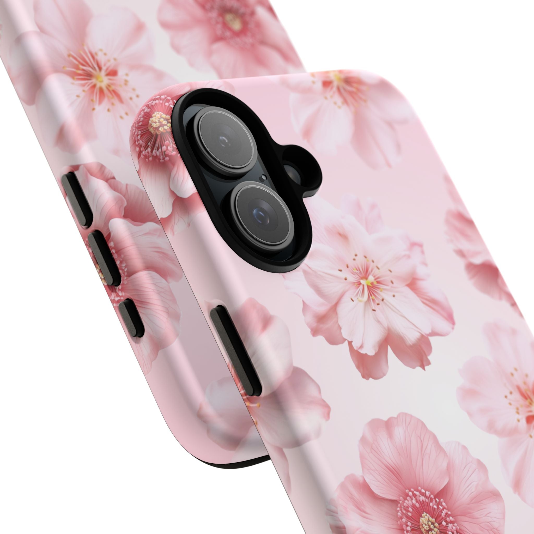 Pink Floral Tough Phone Case — Protective Sakura Blossom Design
